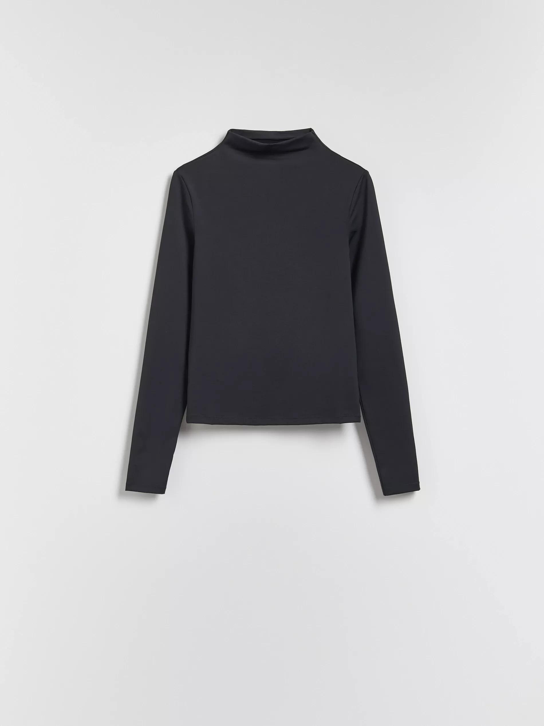 Black Long-Sleeve With Stand-Up Collar, Black, large image number 4