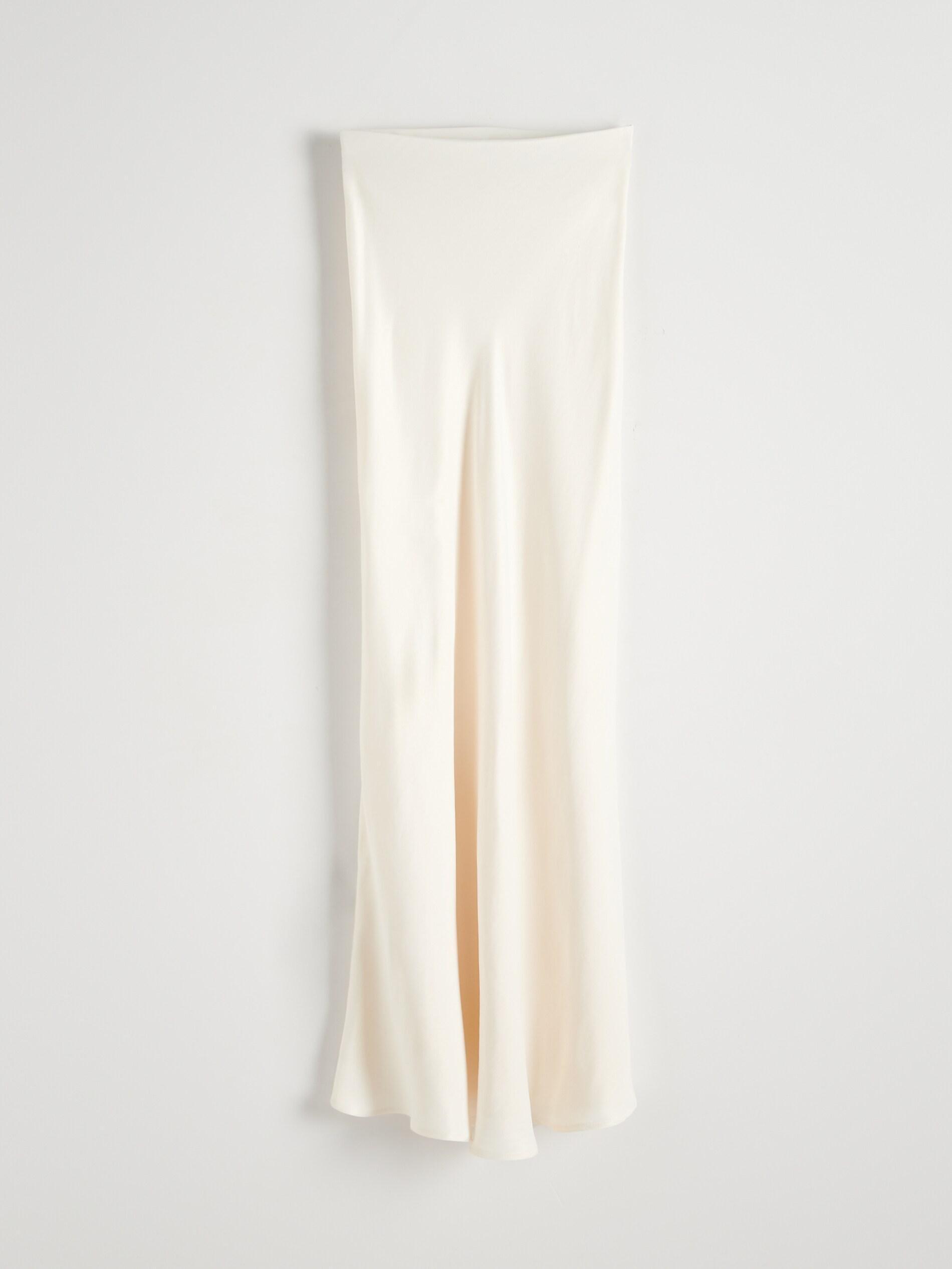 White Viscose Skirt, , medium