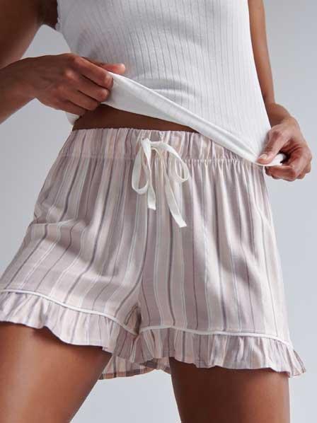 White Two Piece Viscose Pyjama Set, , large image number 1