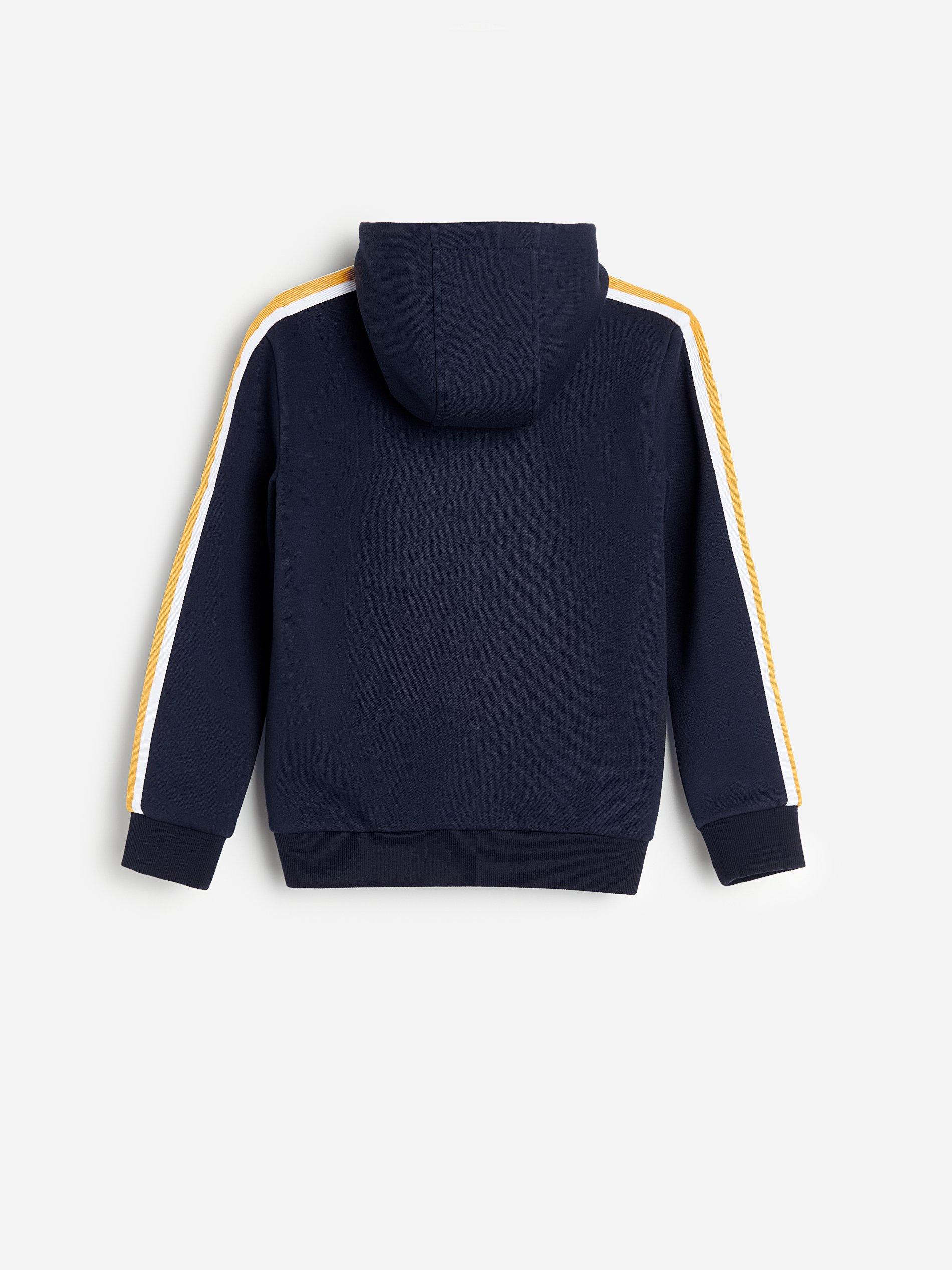 Navy Sweatshirt Stripes And Print, Kids Boy, , large image number 1