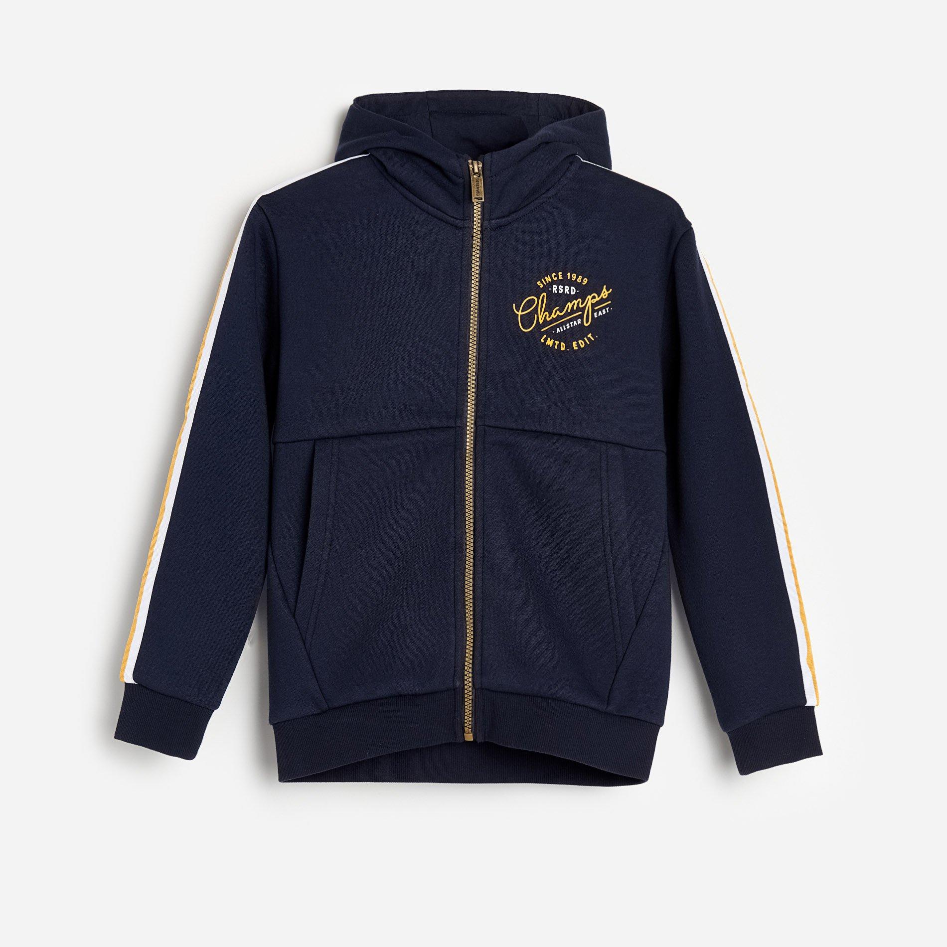 Navy Sweatshirt Stripes And Print, Kids Boy, , large image number 2