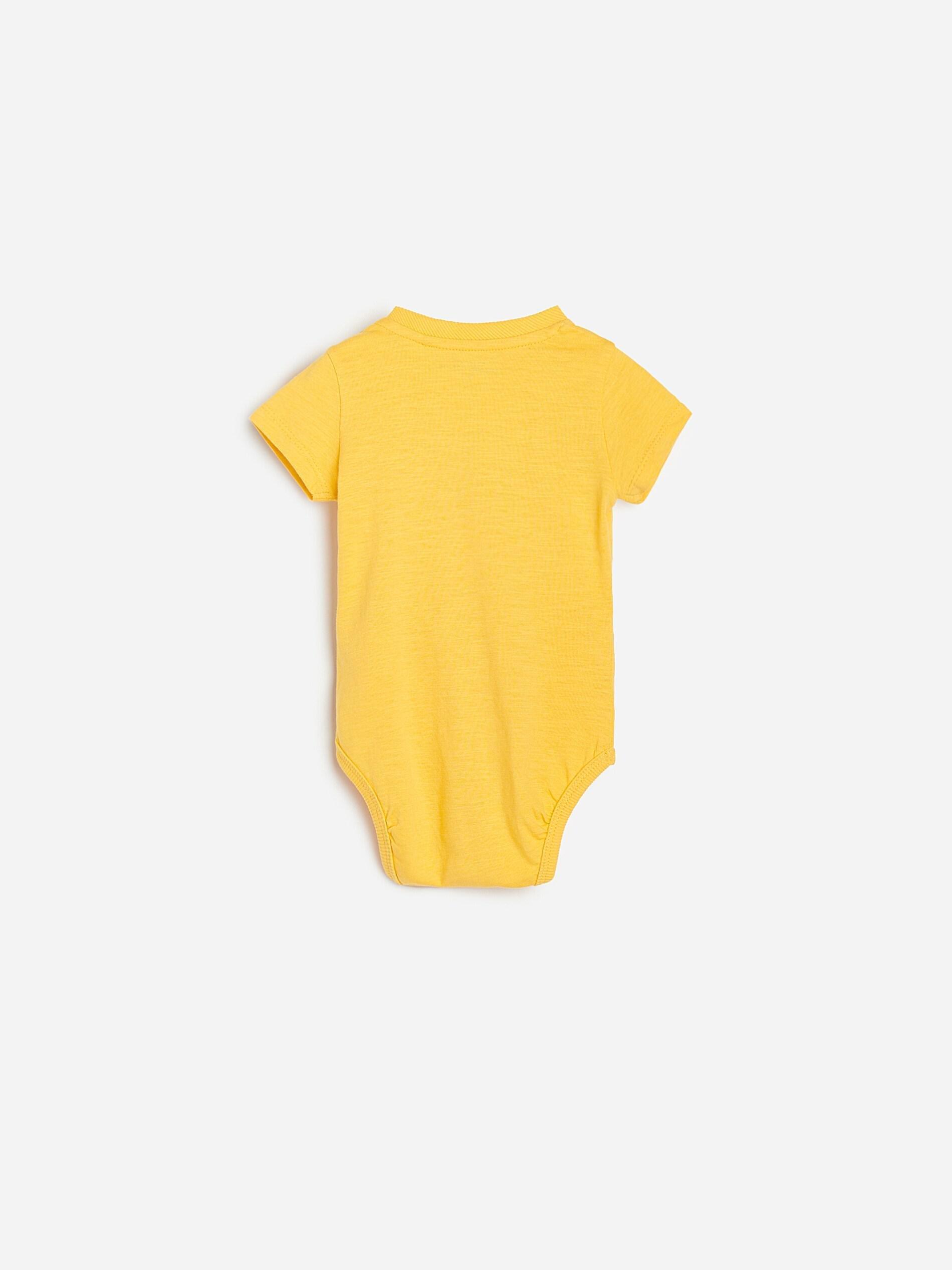 Yellow Embroidered Bodysuit, Kids Boys, , large image number 1