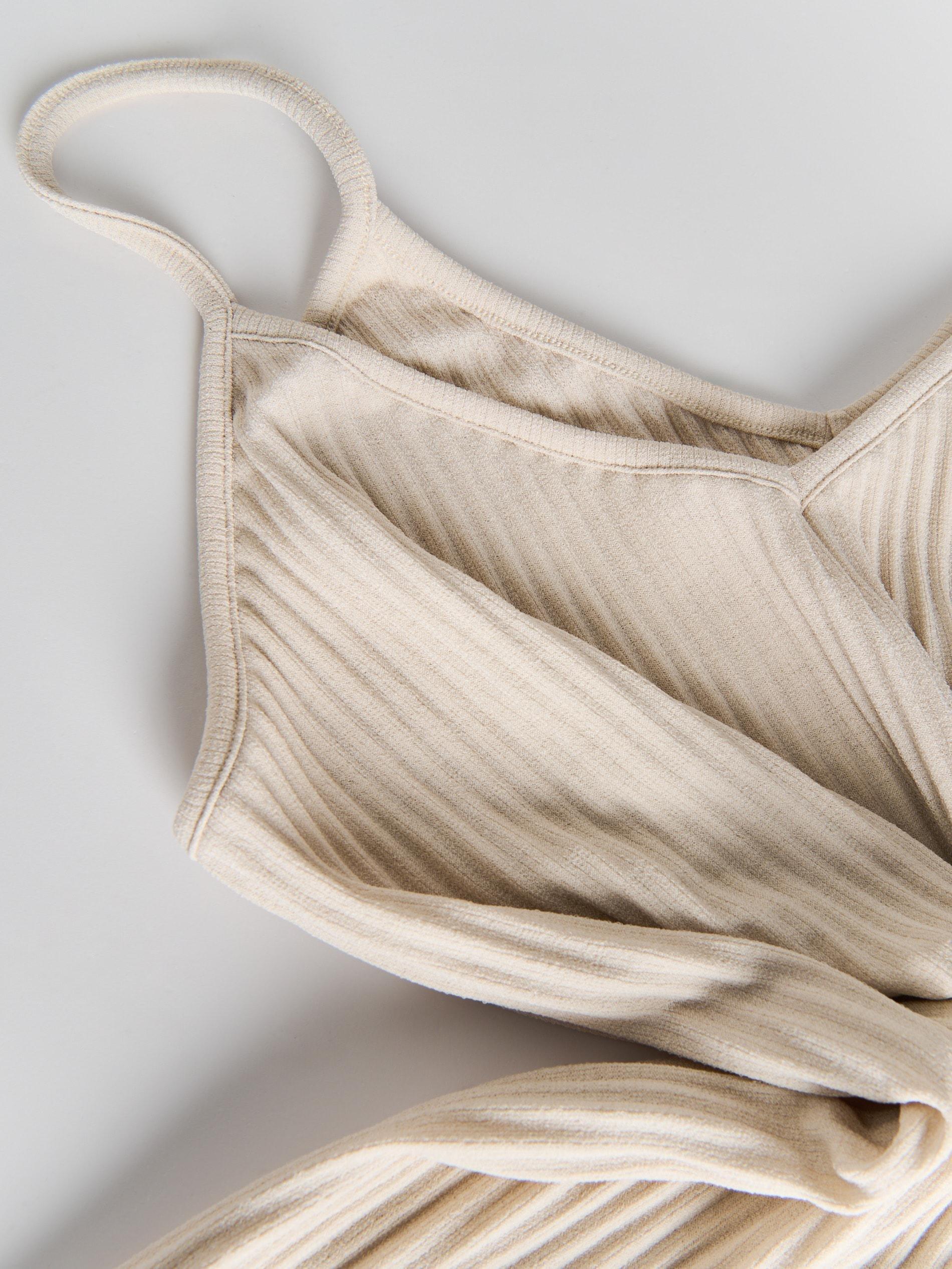 Beige Textured Jersey Top, , large image number 4