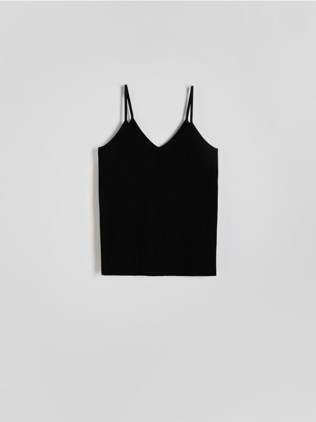 Black Textured Jersey Top, , medium