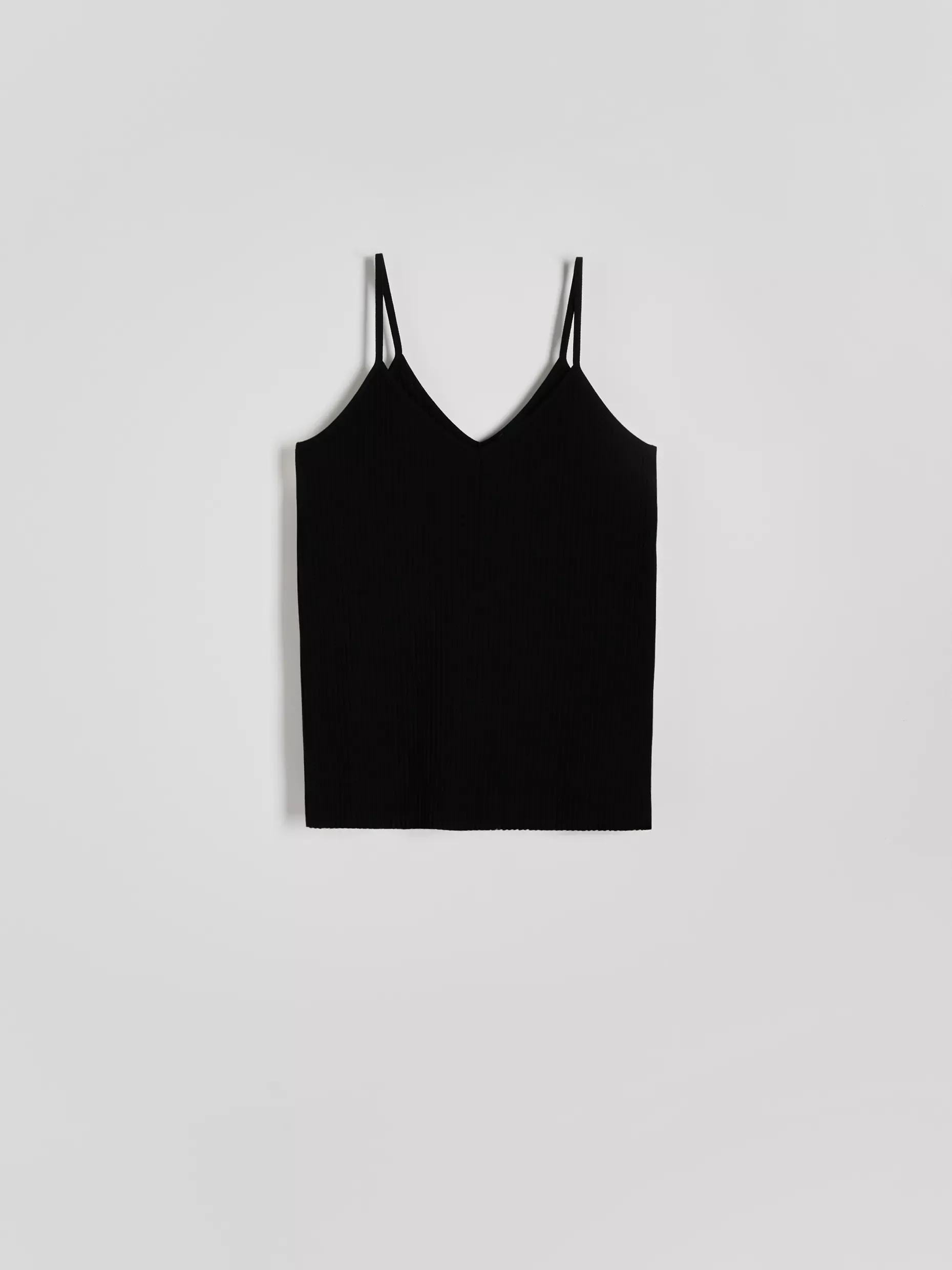 Black Textured Jersey Top, , large image number 3