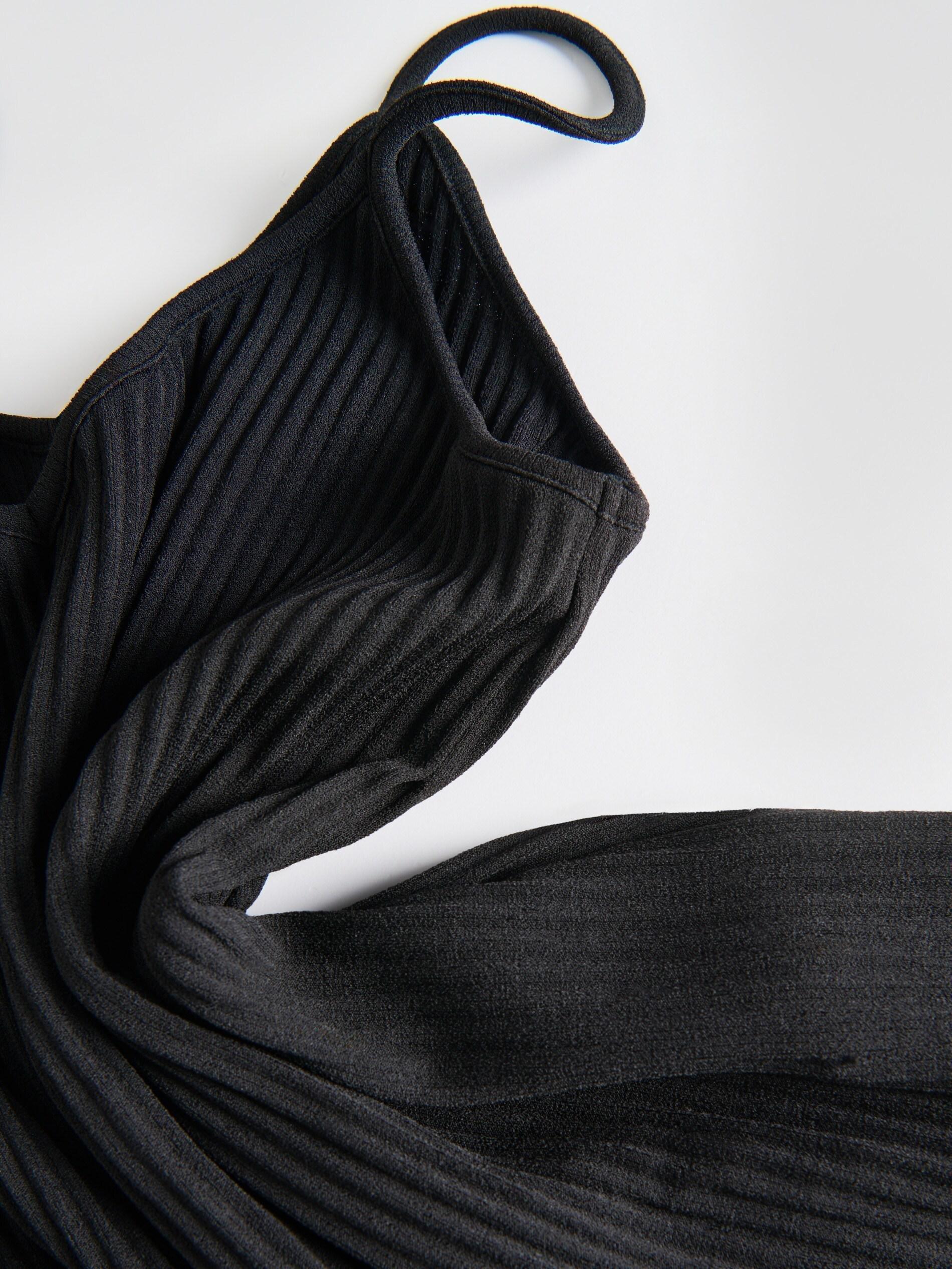 Black Textured Jersey Top, , large image number 4