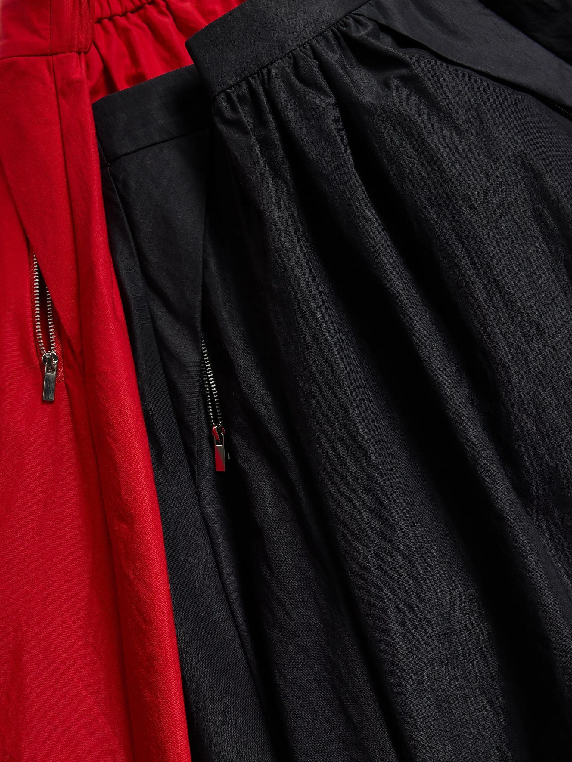 BLACK Flared skirt with pockets, , large image number 1