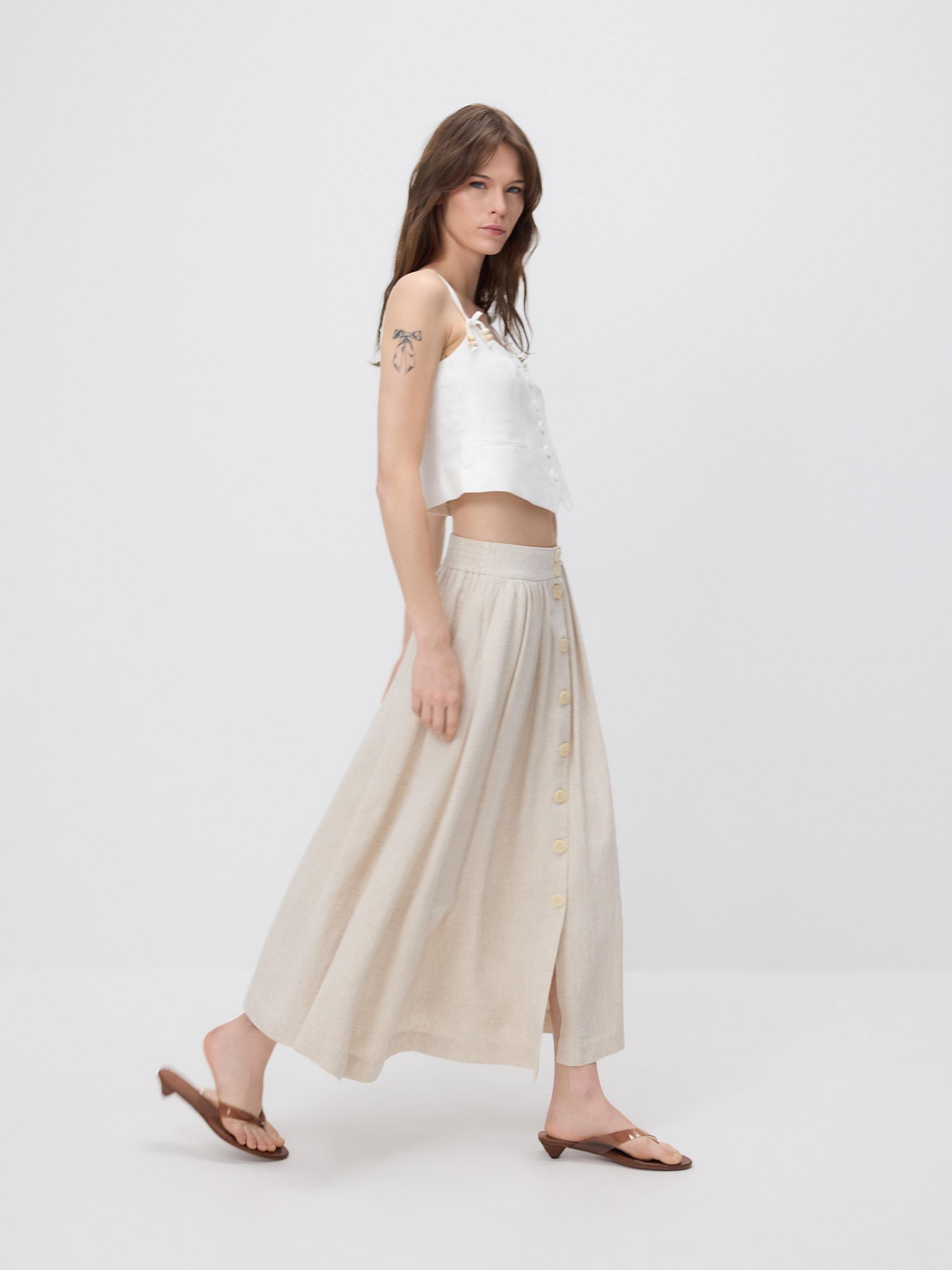 Beige Skirt, , large image number 6