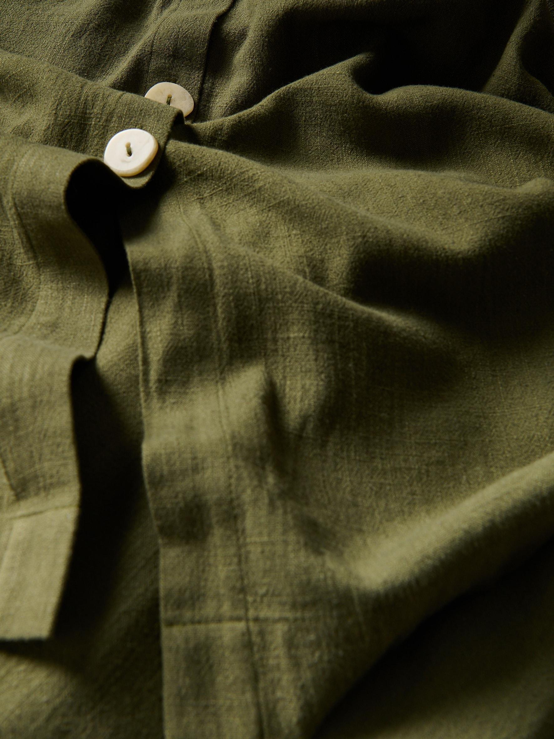 Green Skirt With Linen Blend, , large image number 5