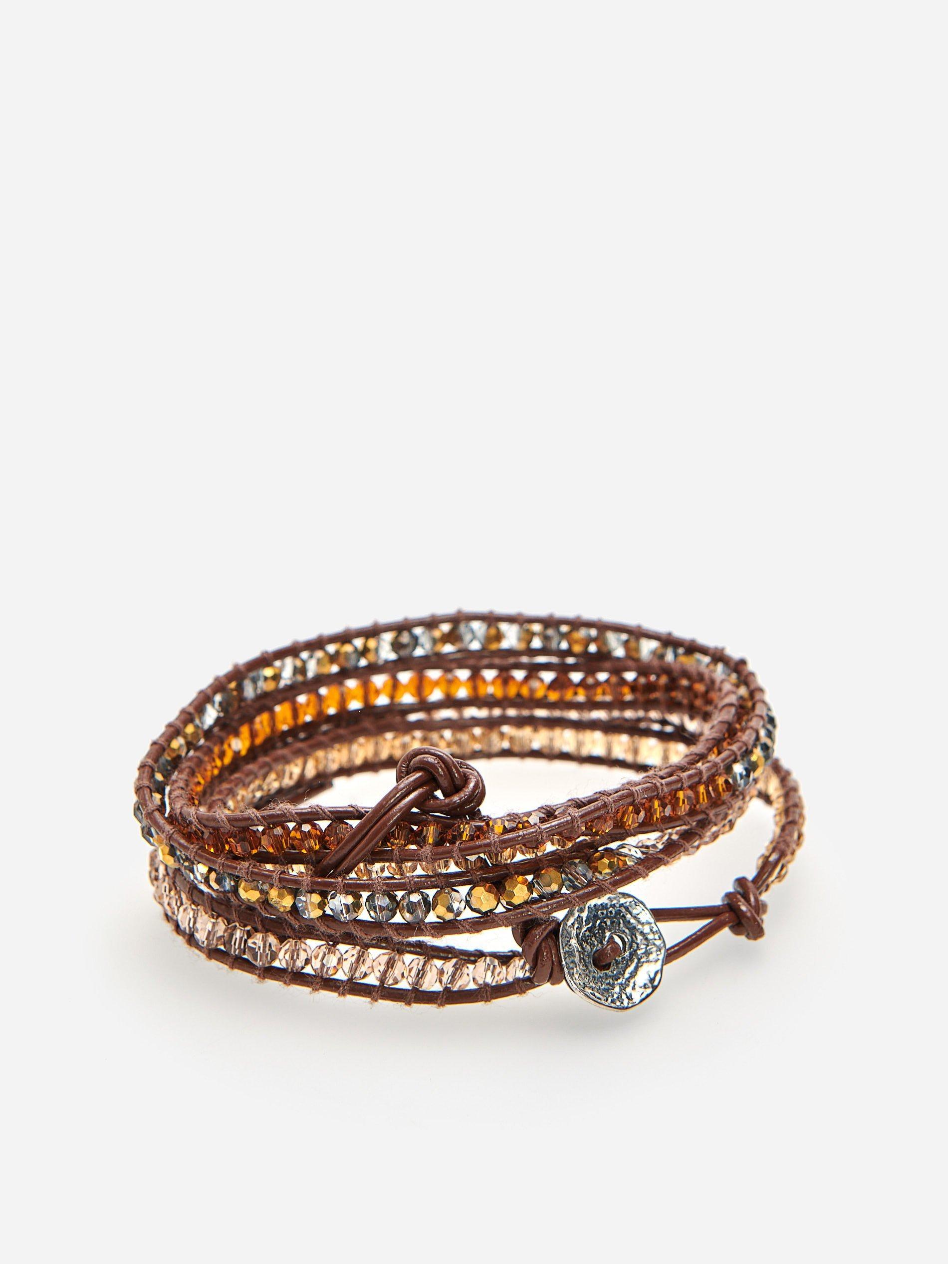 Beige Beaded Bracelet, Kids Girl, , large image number 0
