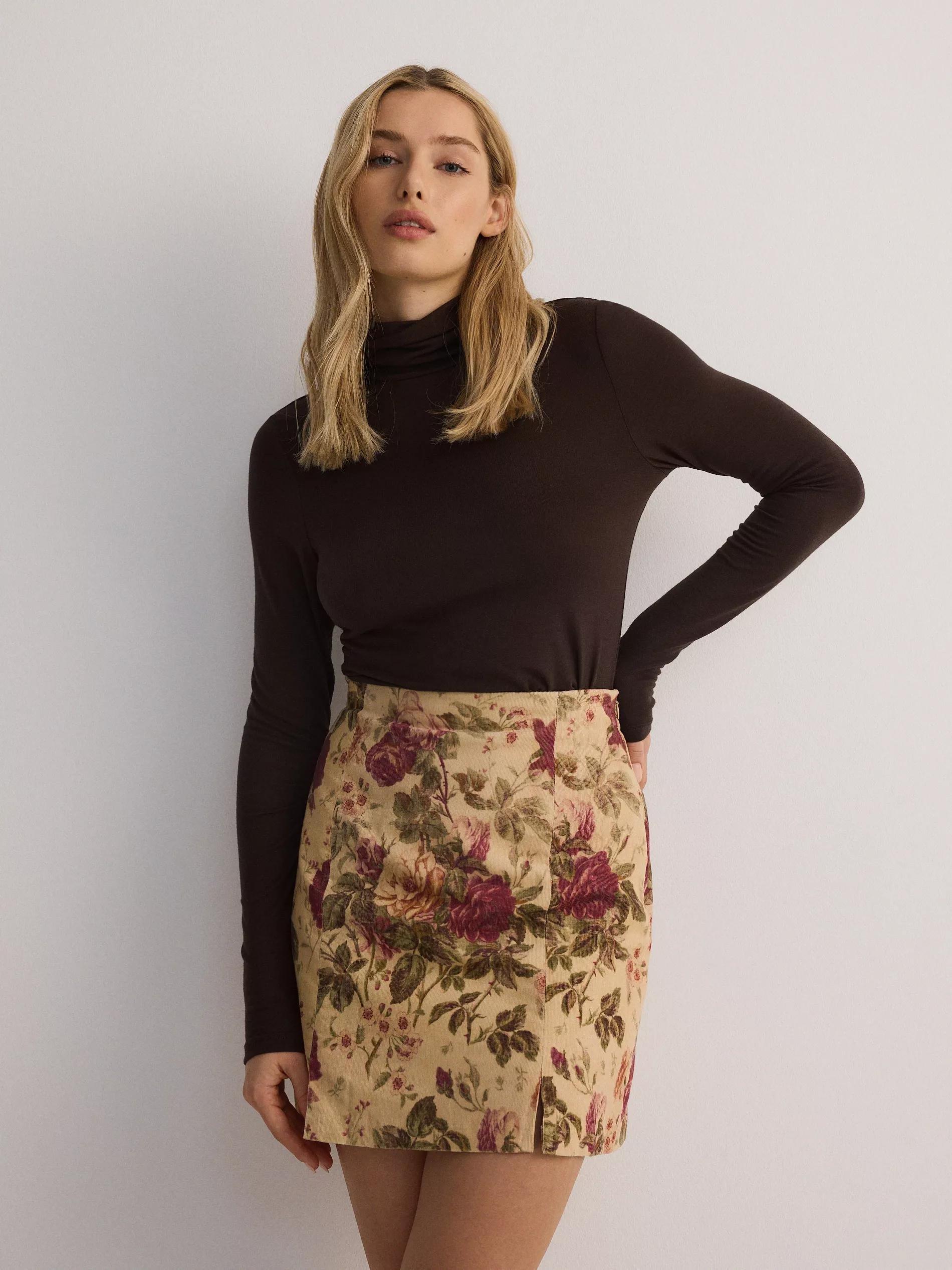 Multicolour Patterned Mini Skirt, , large image number 0