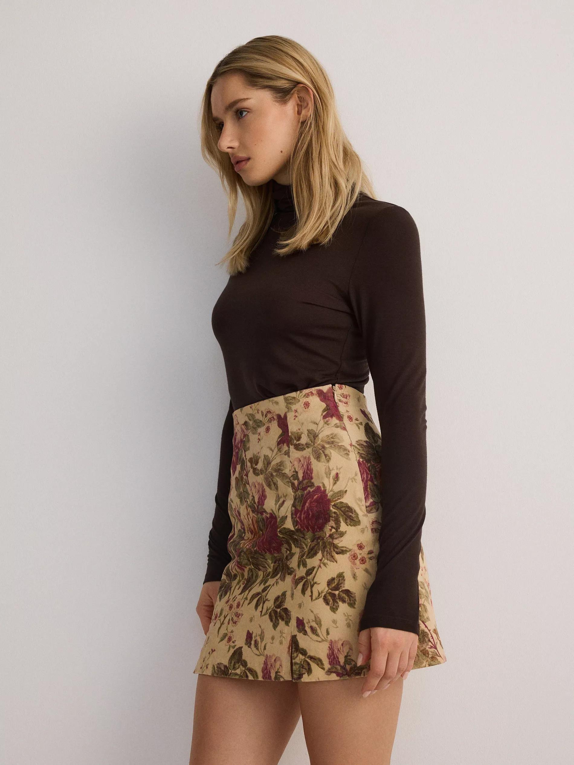 Multicolour Patterned Mini Skirt, , large image number 2