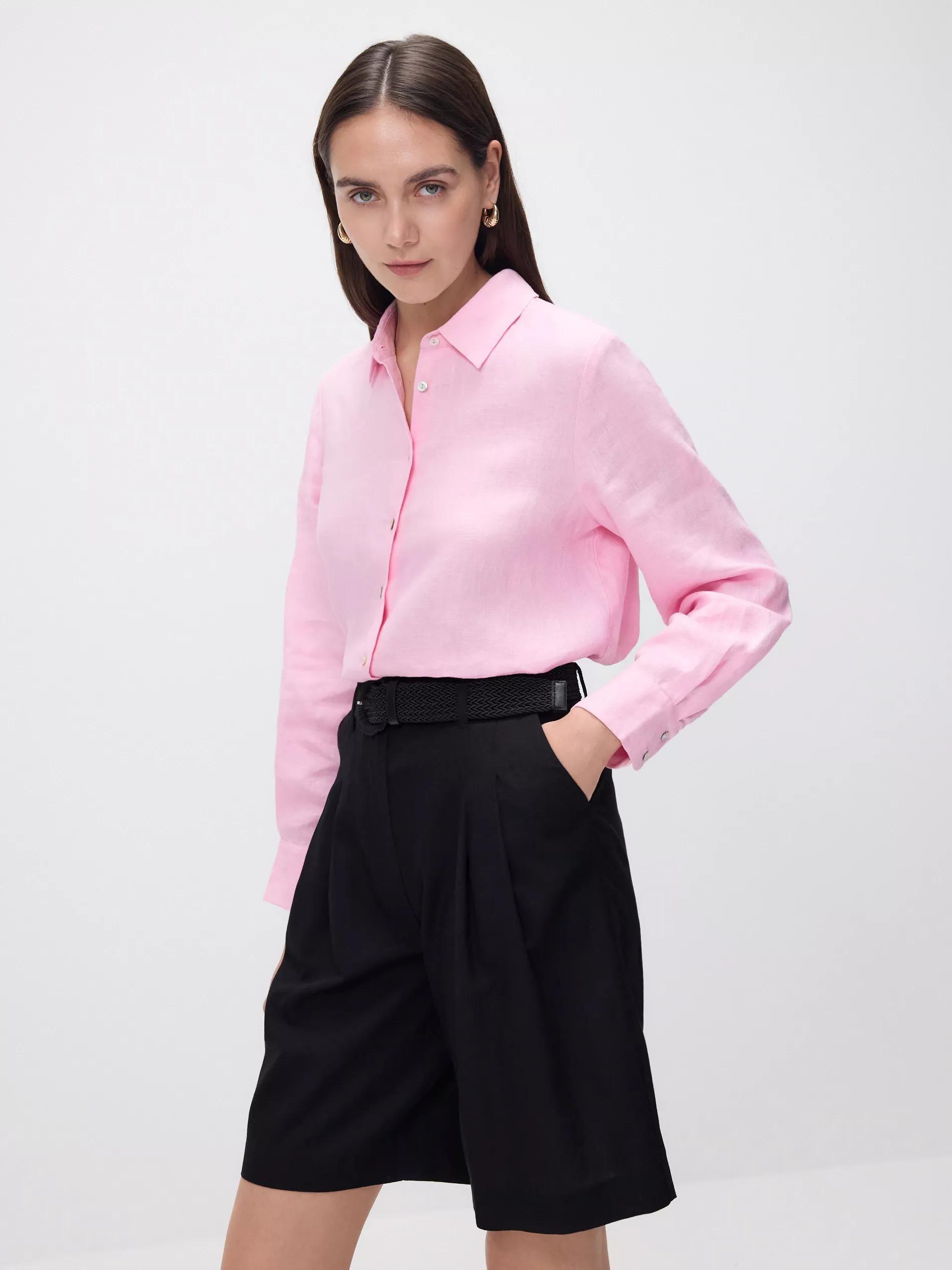 Black Belted Bermuda Shorts, Black, medium