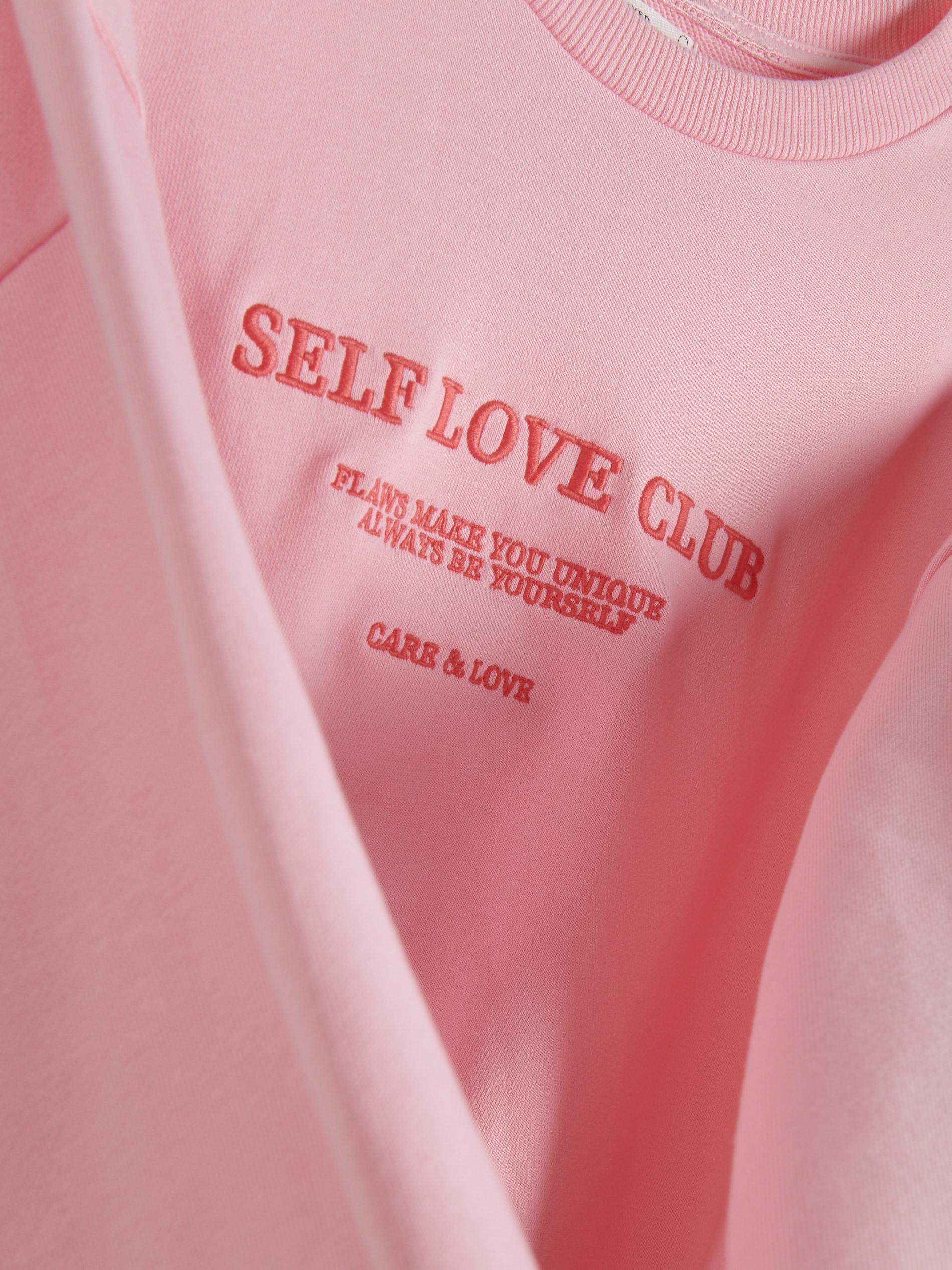 Pink Cotton Sweatshirt With Embroidery, , large image number 8