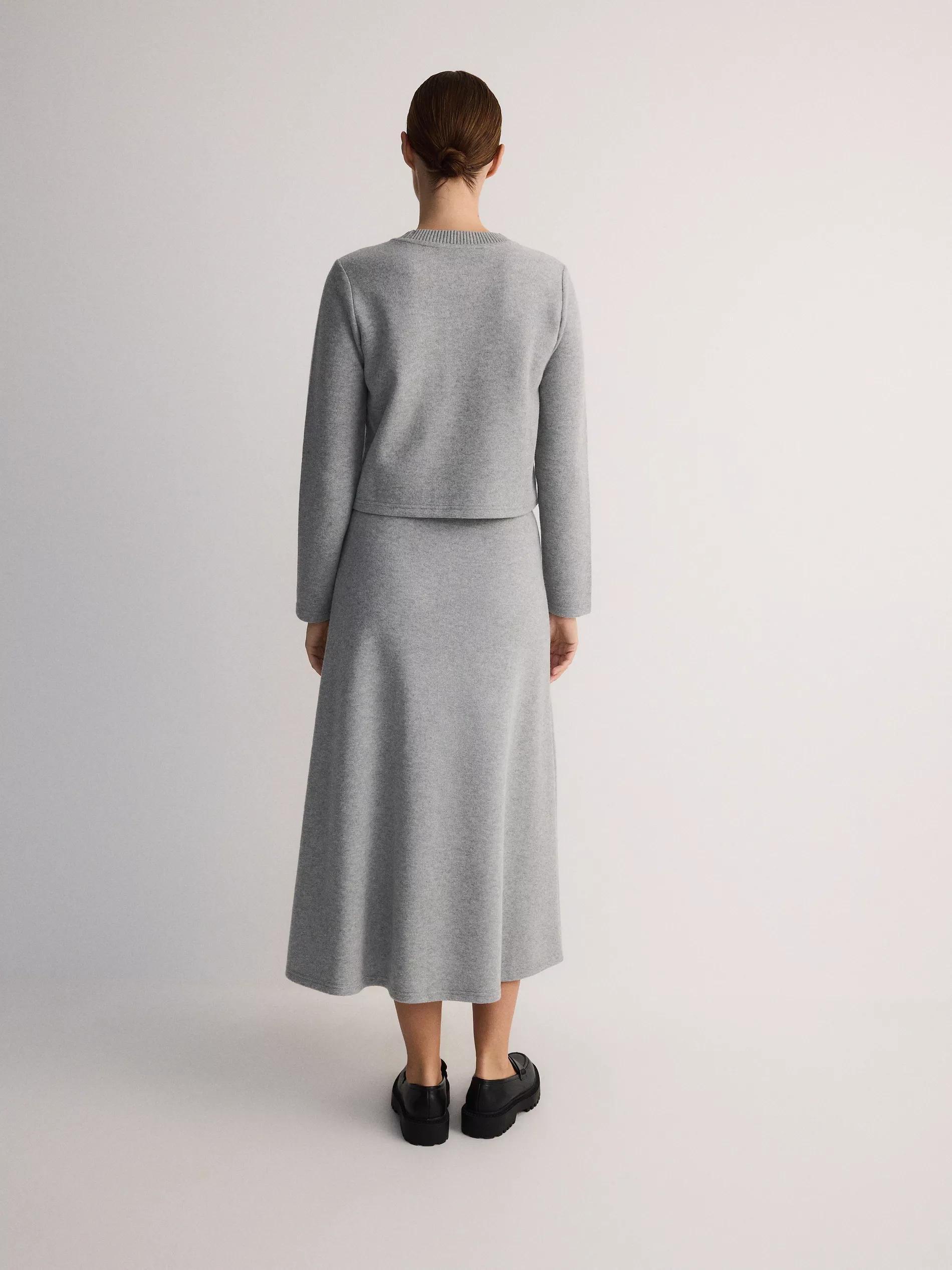Grey Decorative Neckline Sweatshirt, , large image number 5