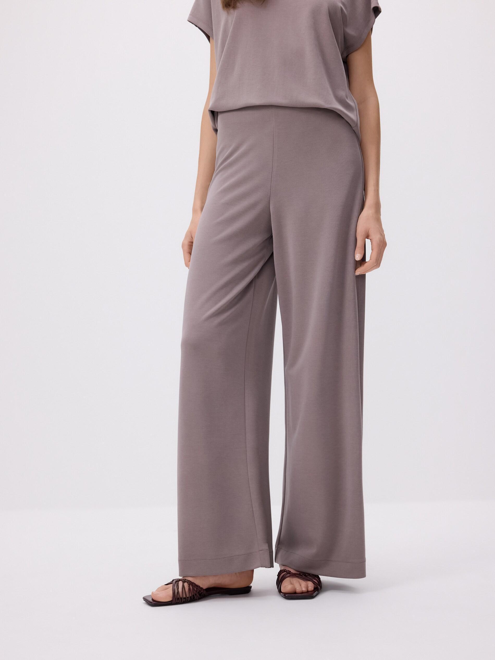 Brown Modal Rich Trousers, Brown, large image number 0