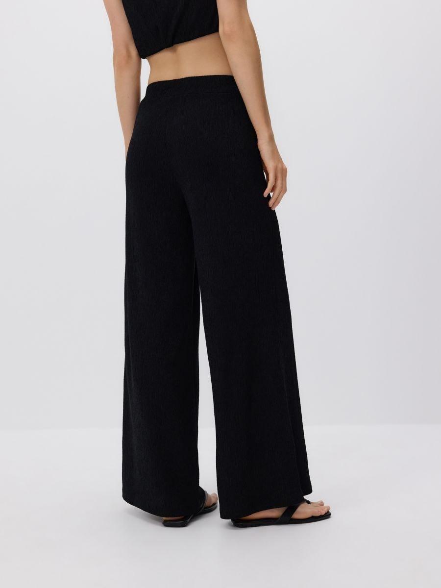 Black Trousers Made Of Structured Fabric, , large image number 5