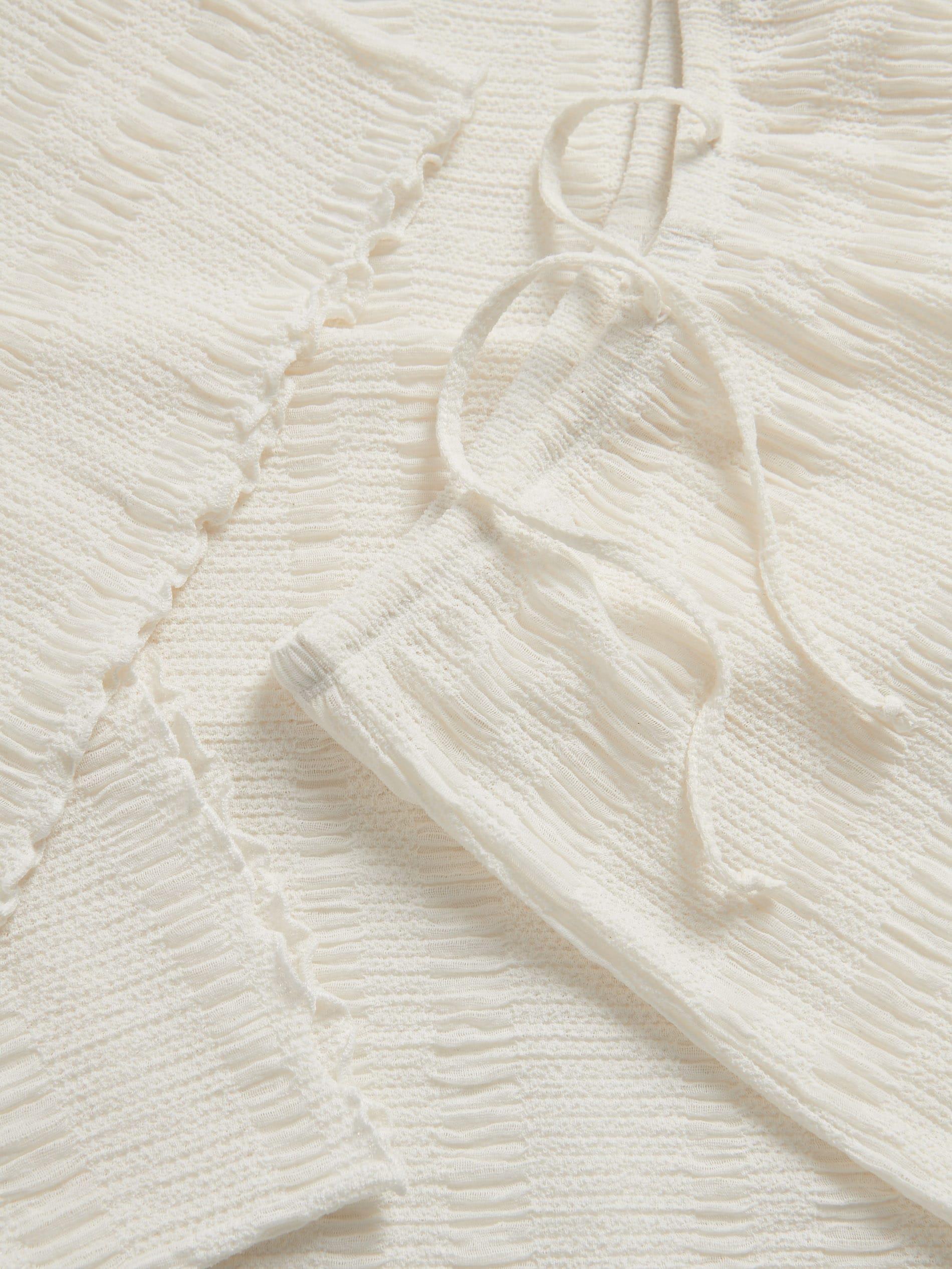 Beige Structural Fabric Trousers, , large image number 5