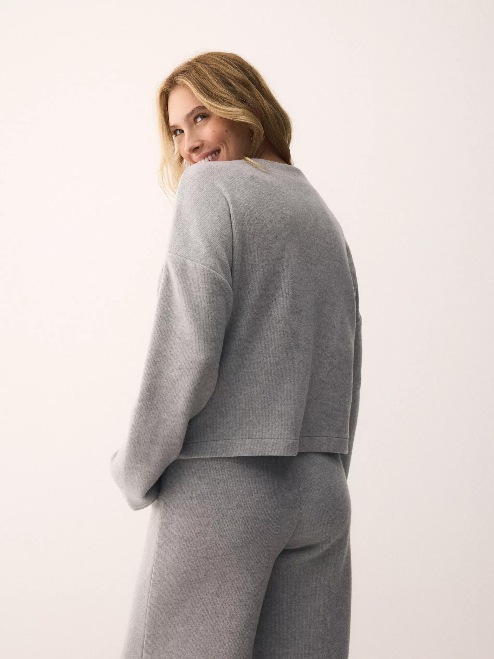 Grey Cardigan With Decorative Buttons, Light grey, large image number 3