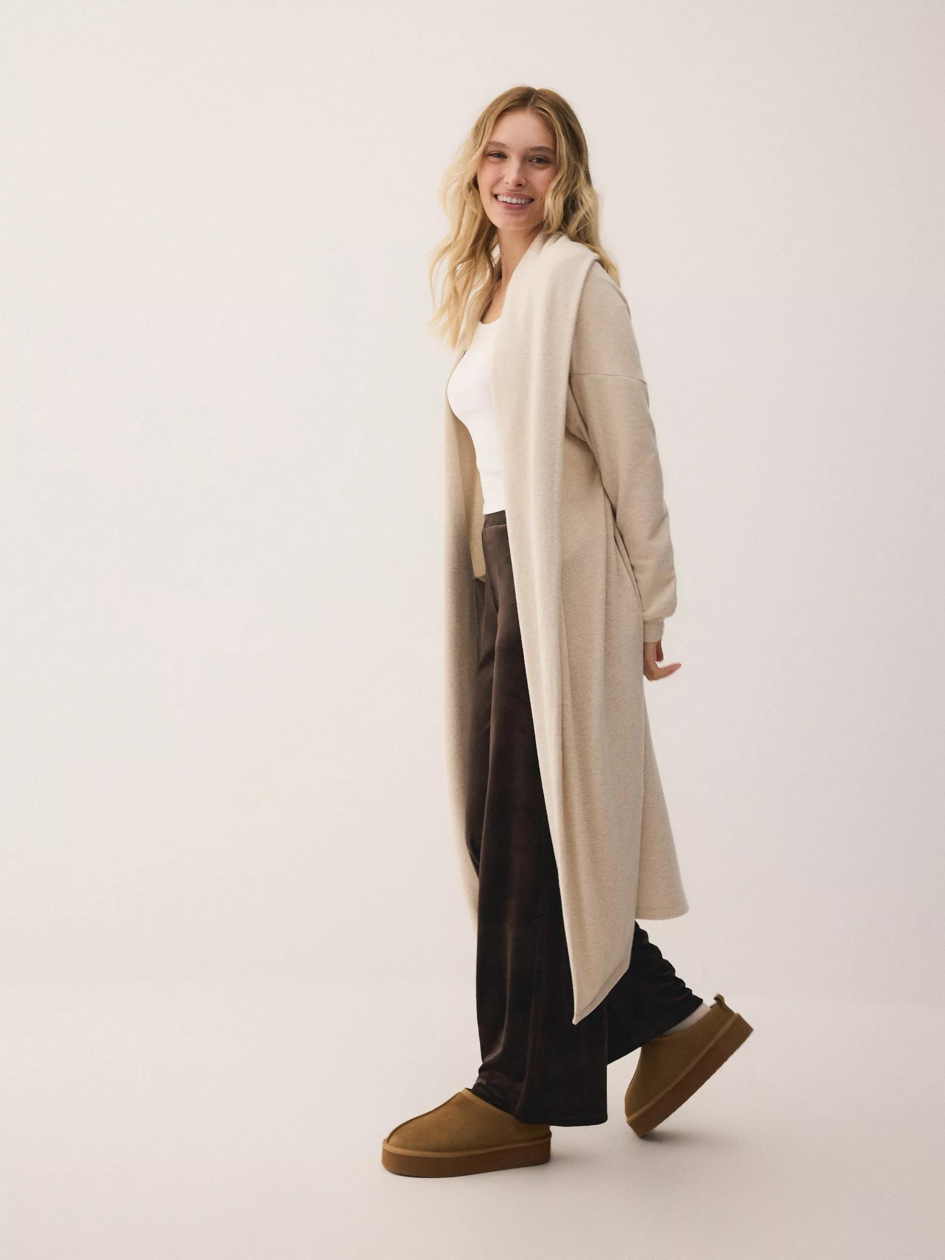 Beige Viscose Blend Cardigan, Beige, large image number 0