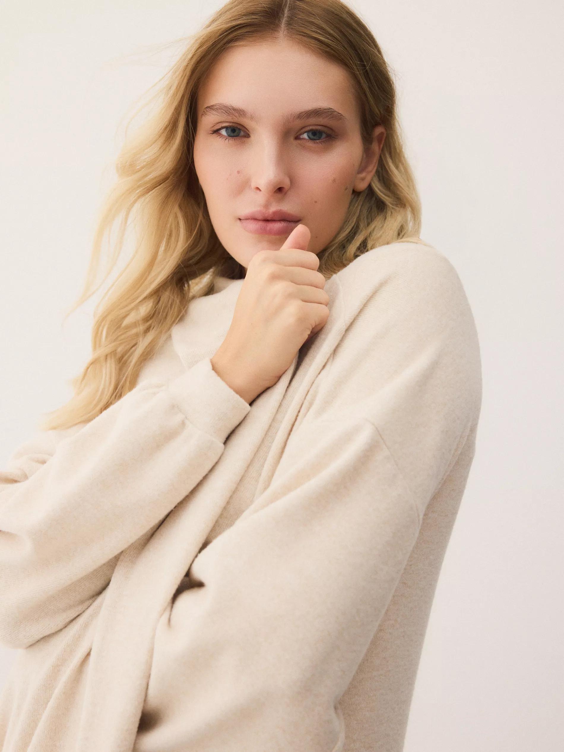 Beige Viscose Blend Cardigan, Beige, large image number 2