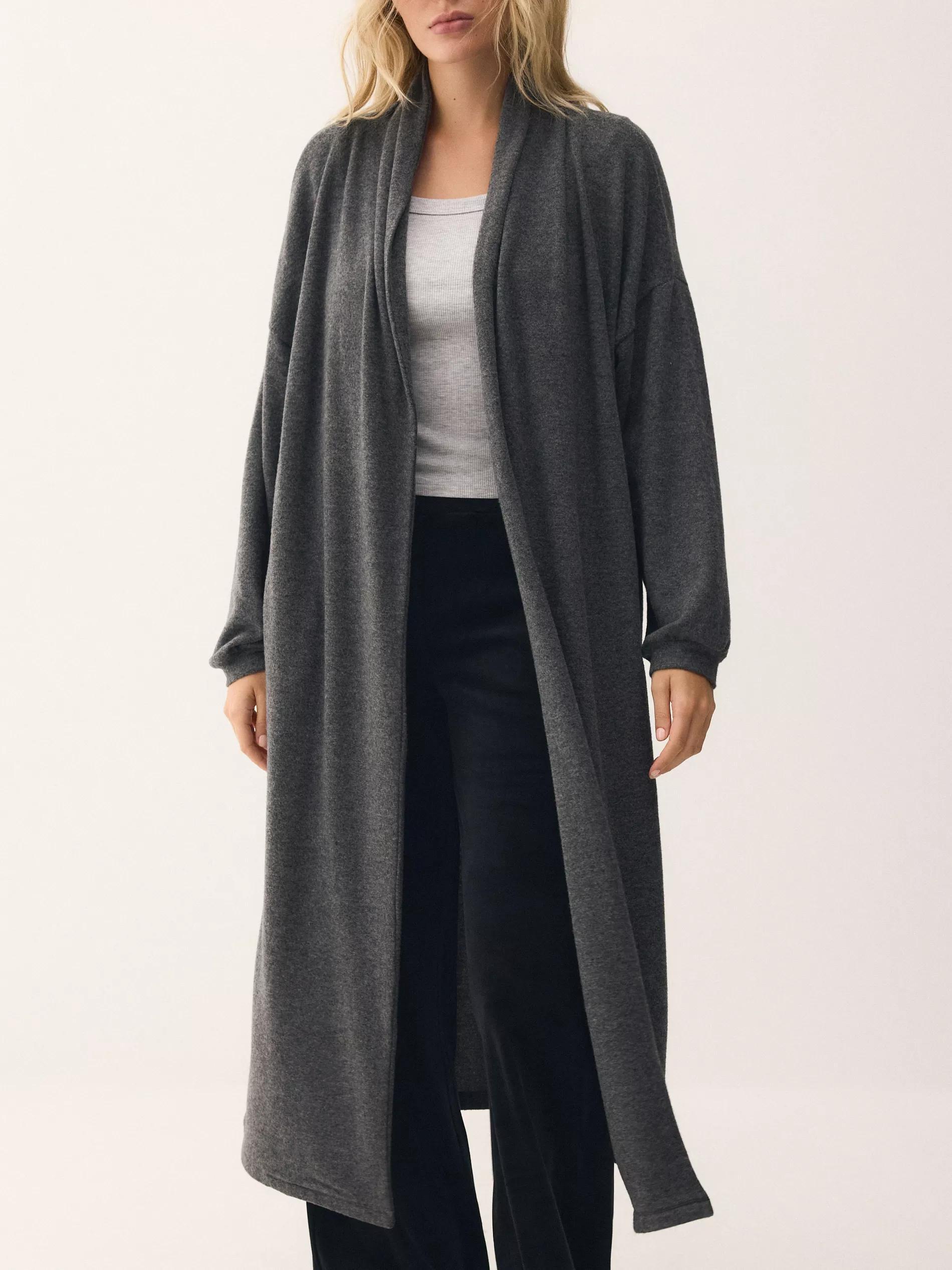 Grey Viscose Blend Cardigan, Light grey, large image number 1