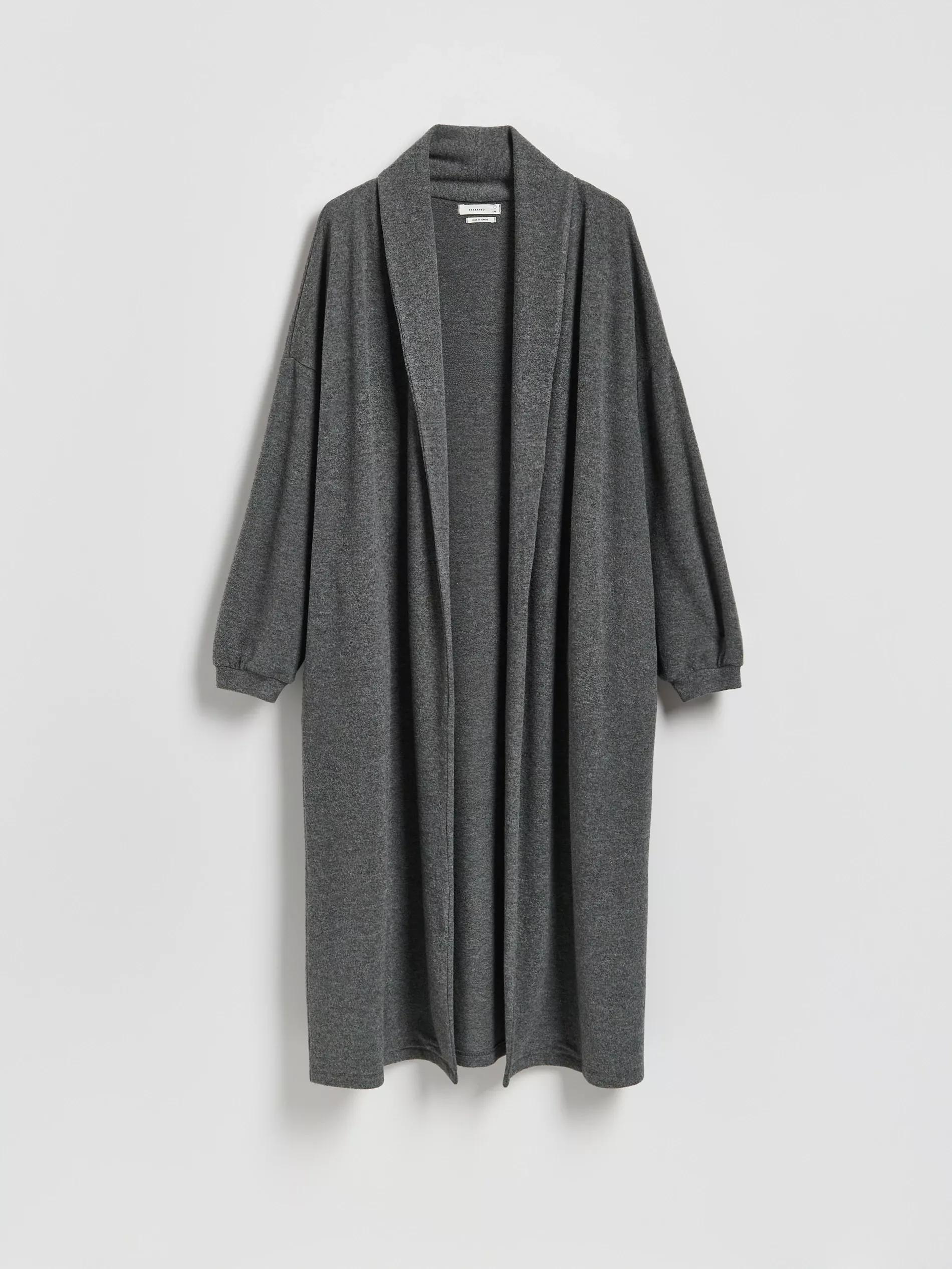 Grey Viscose Blend Cardigan, Light grey, large image number 4