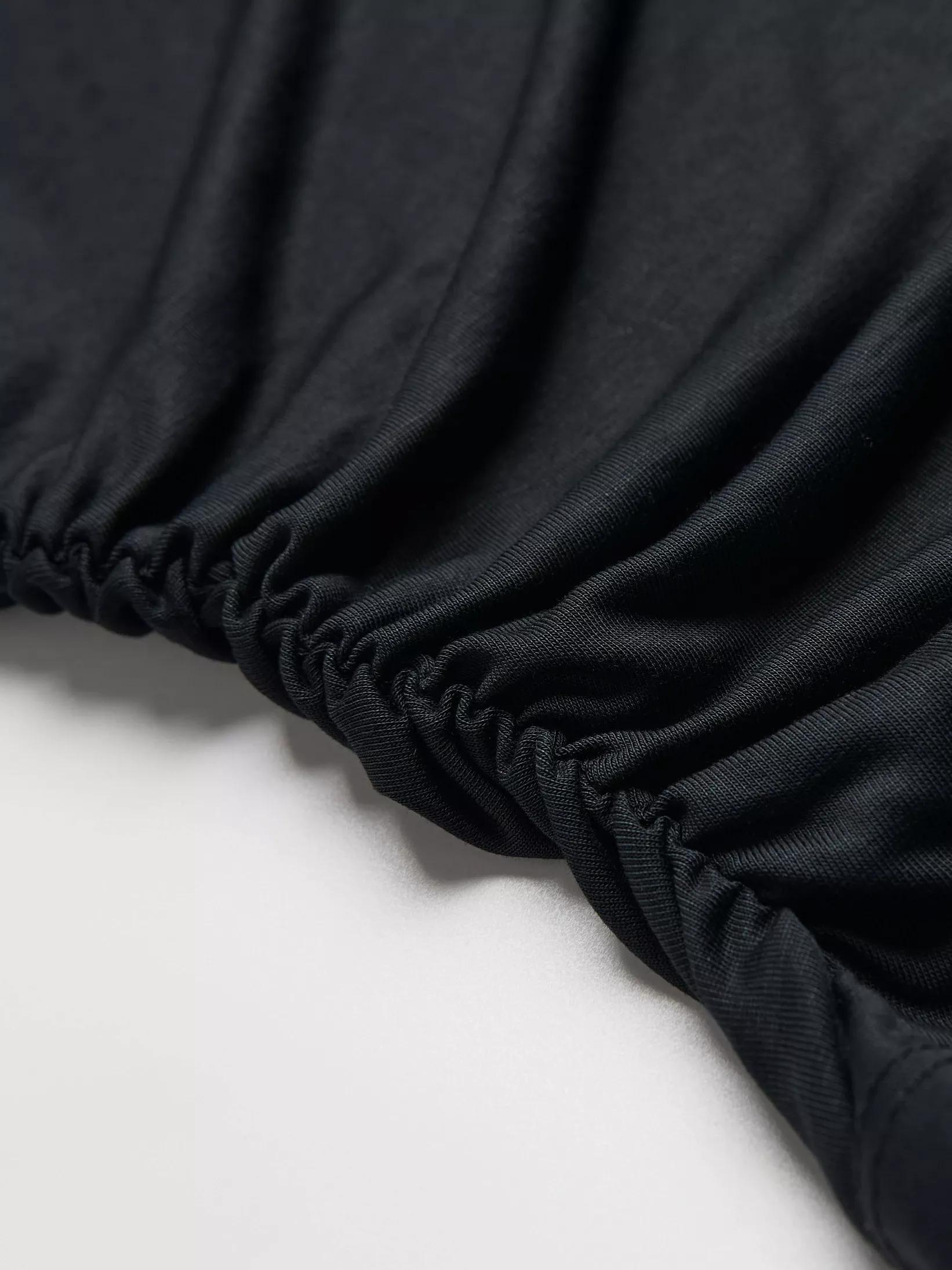 Black Asymmetric Blouse, Black, large image number 5