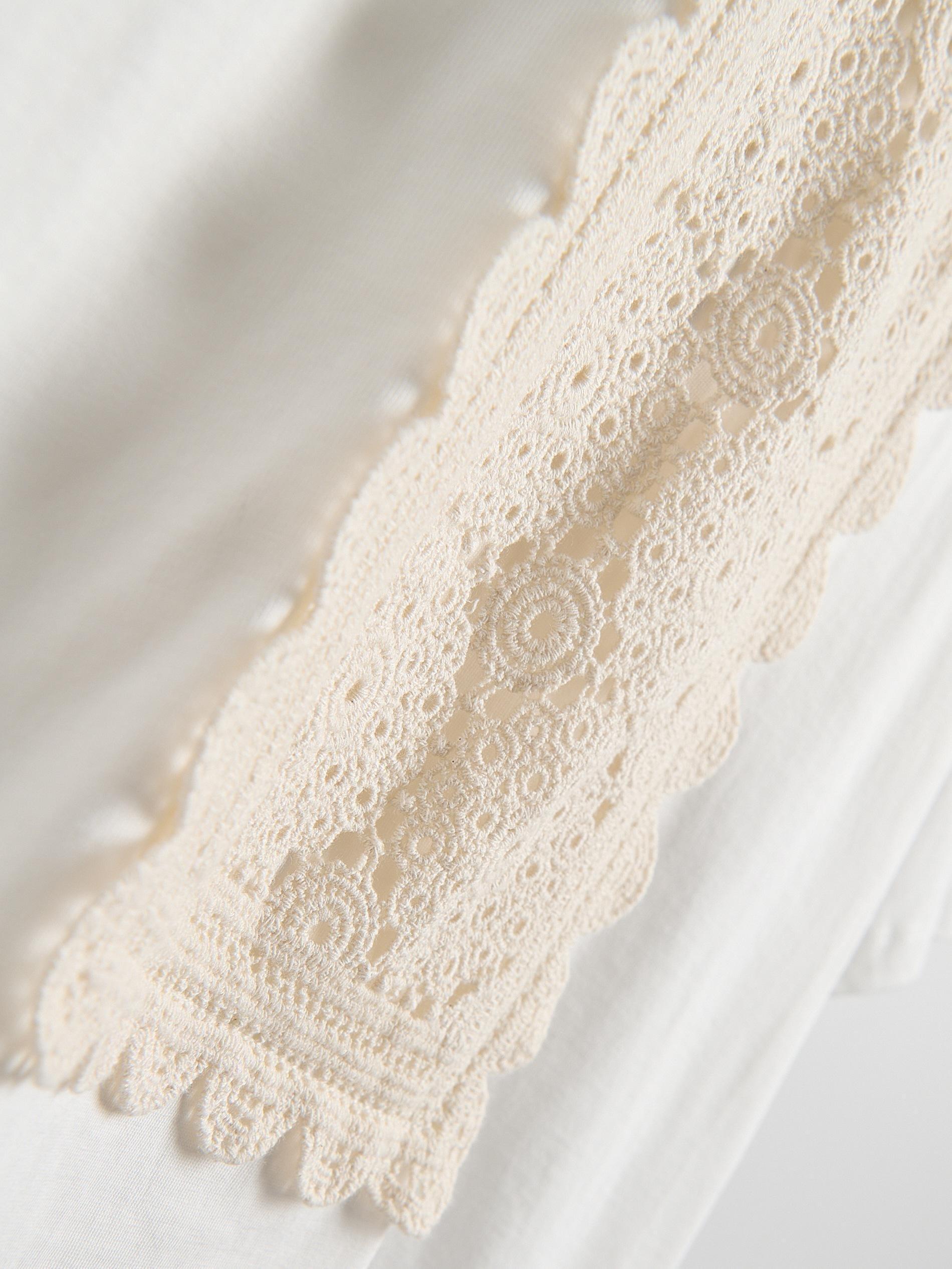 Cream T-Shirt With Embroidered Applique, , large image number 1
