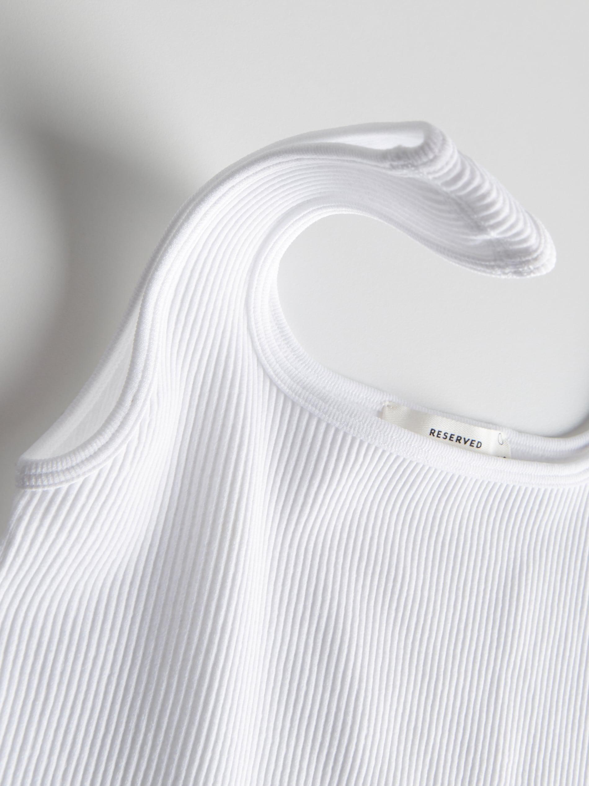 White Seamless Jersey Top, , large image number 2