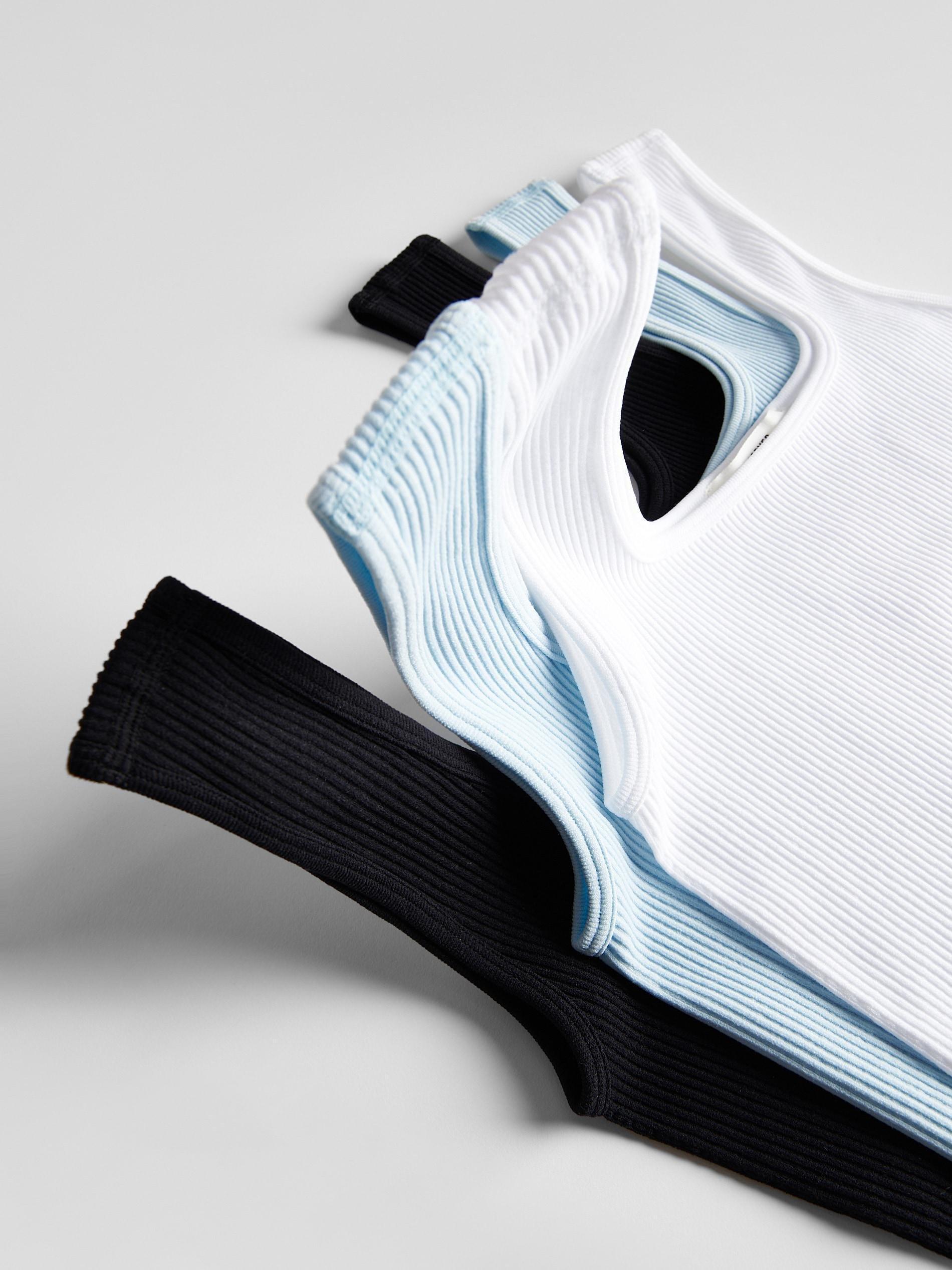 White Seamless Jersey Top, , large image number 3