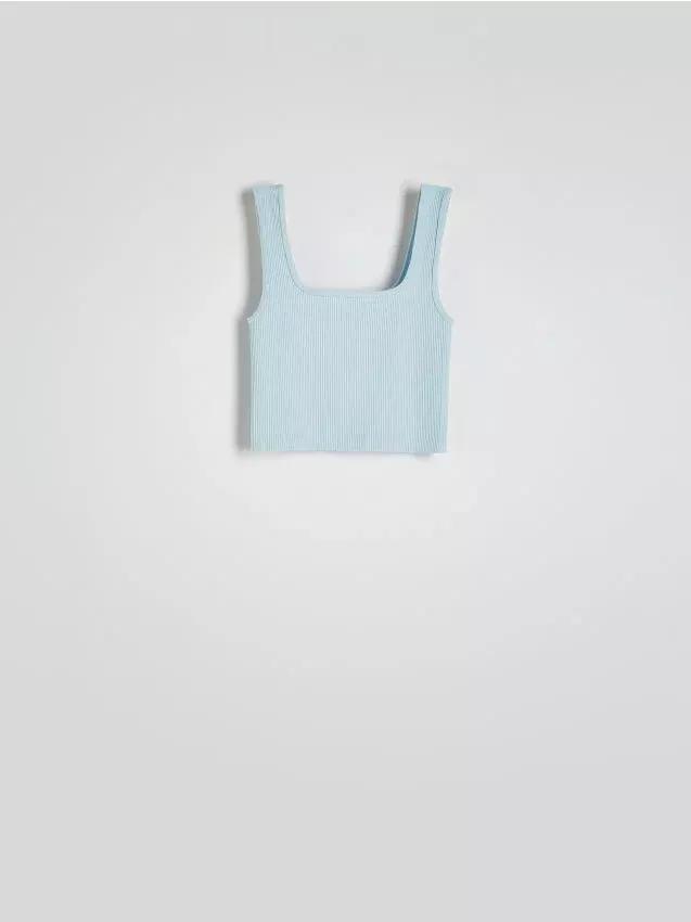 Blue Seamless Jersey Top, , large image number 0