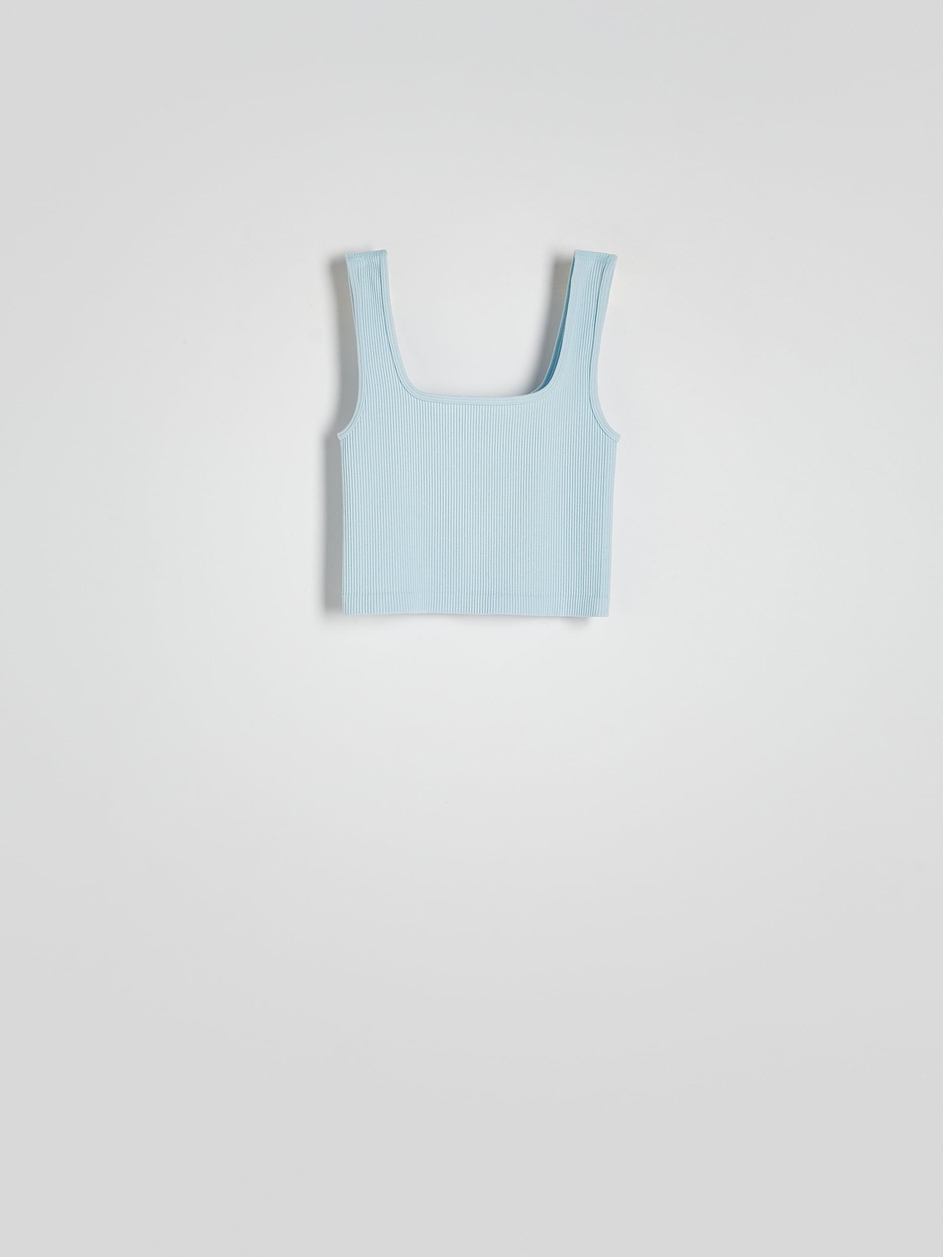 Blue Seamless Jersey Top, , large image number 1
