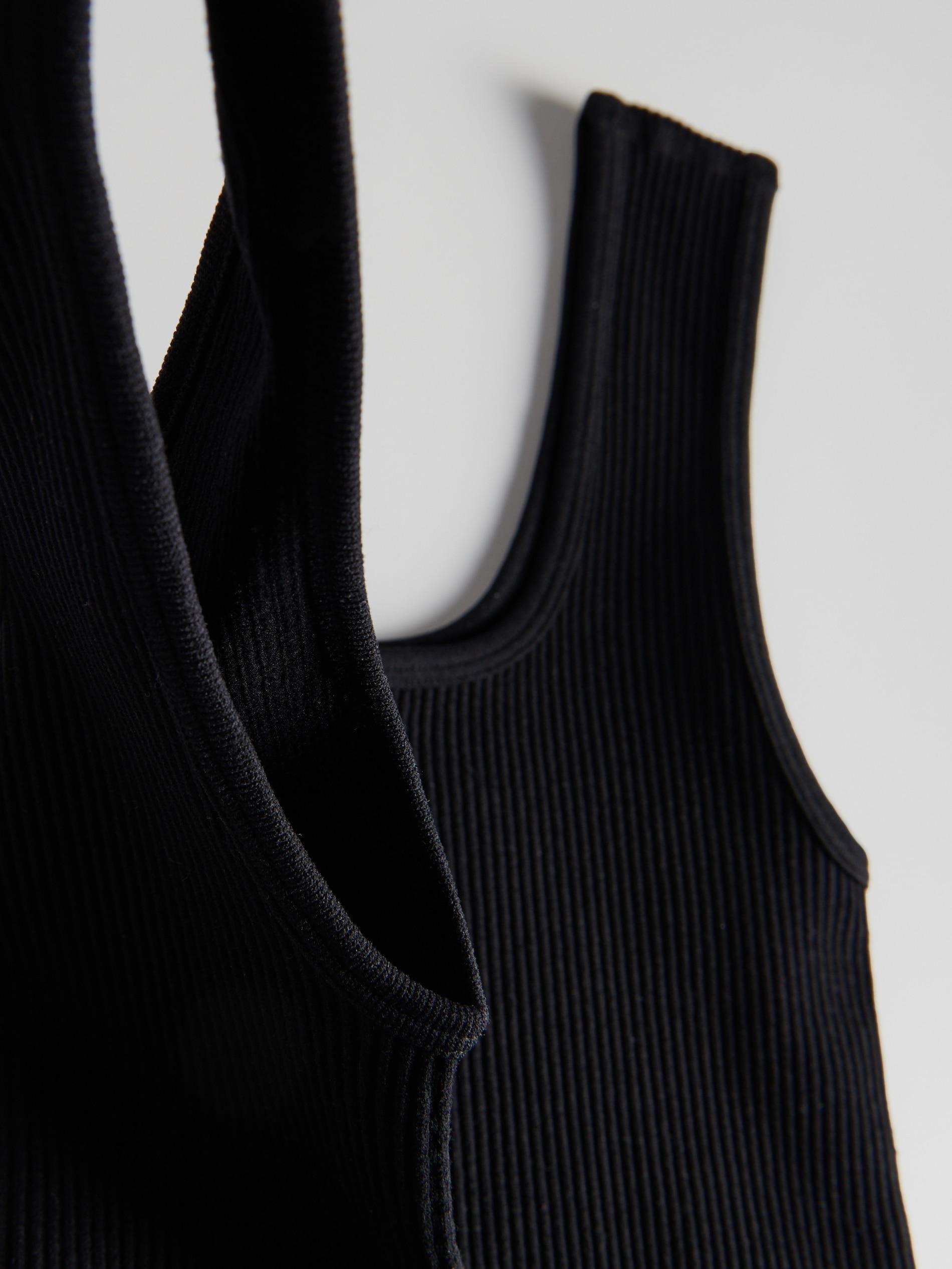 Black Seamless Jersey Top, , large image number 2