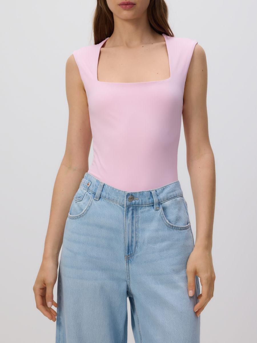 Square Neck Body, Pink, large image number 0