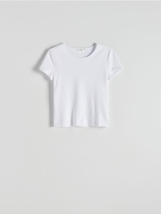 Cream Mercerized Cotton T-Shirt, , large image number 0