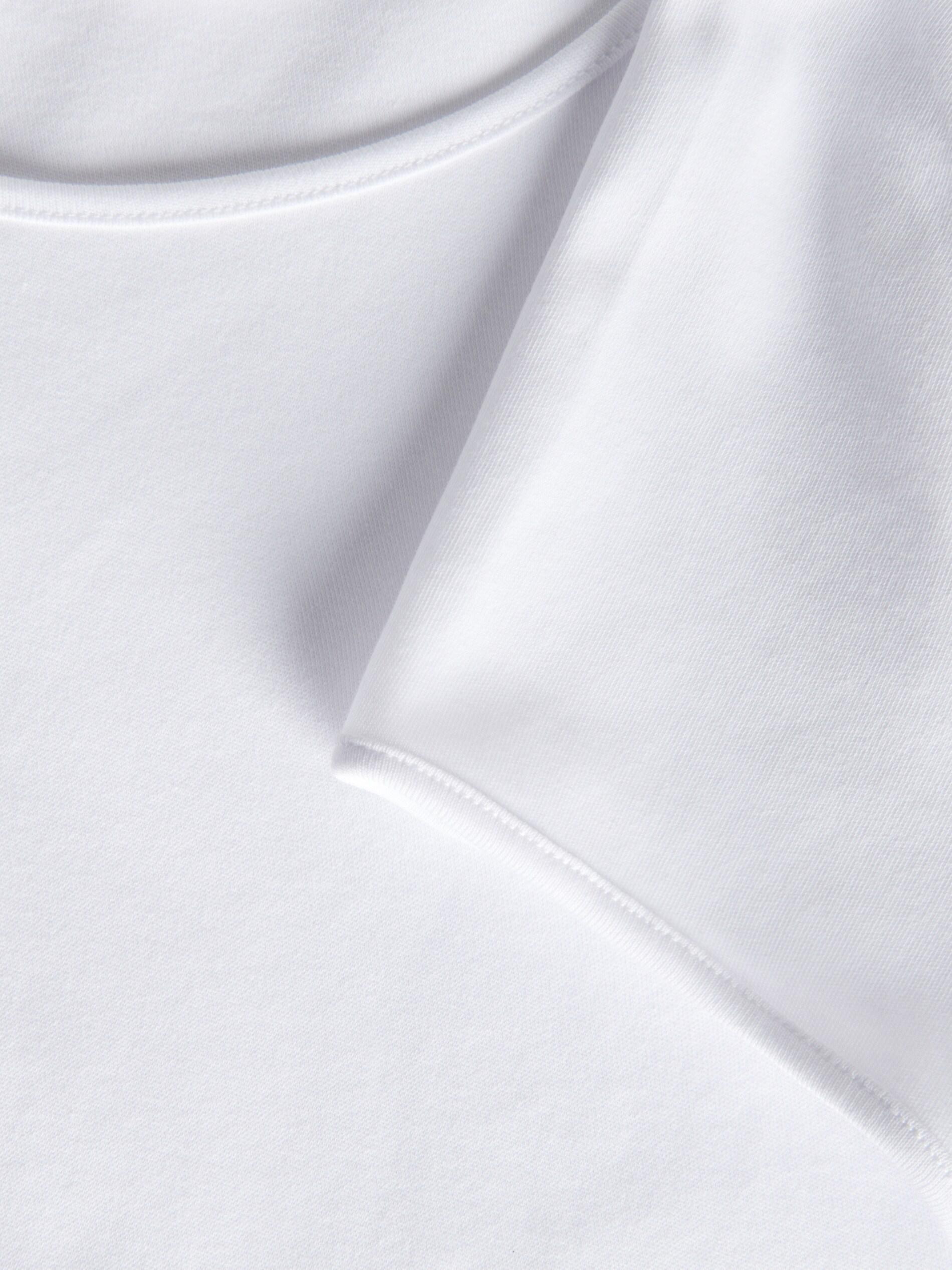 Cream Mercerized Cotton T-Shirt, , large image number 2