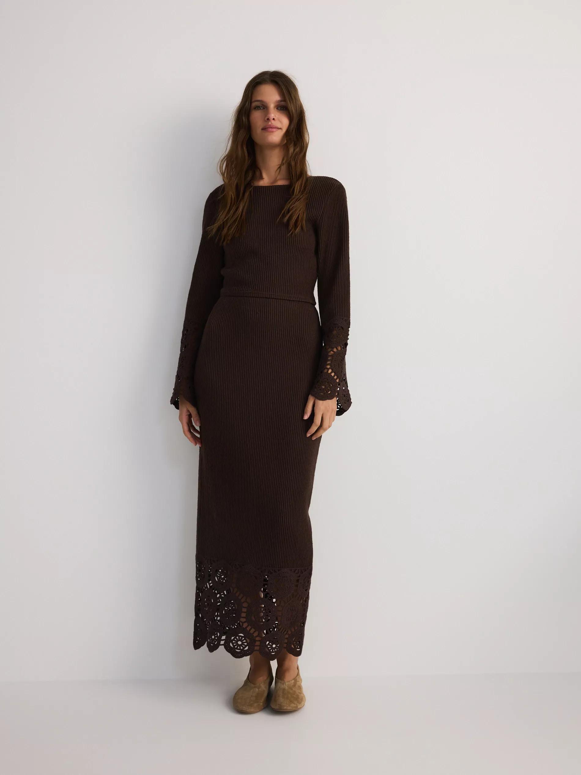 DARK BROWN LADIES` BLOUSE, , large image number 1