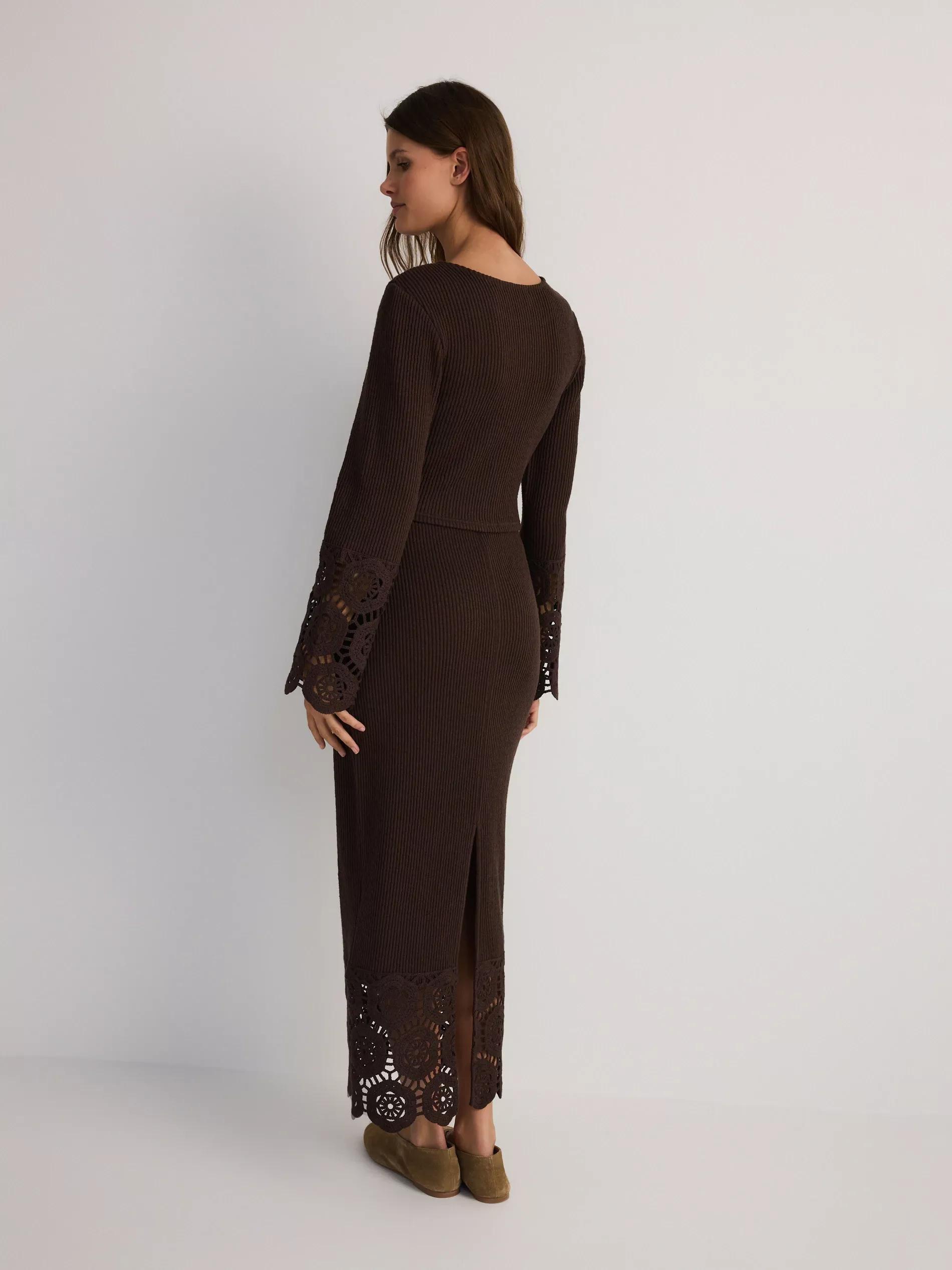 DARK BROWN LADIES` BLOUSE, , large image number 2
