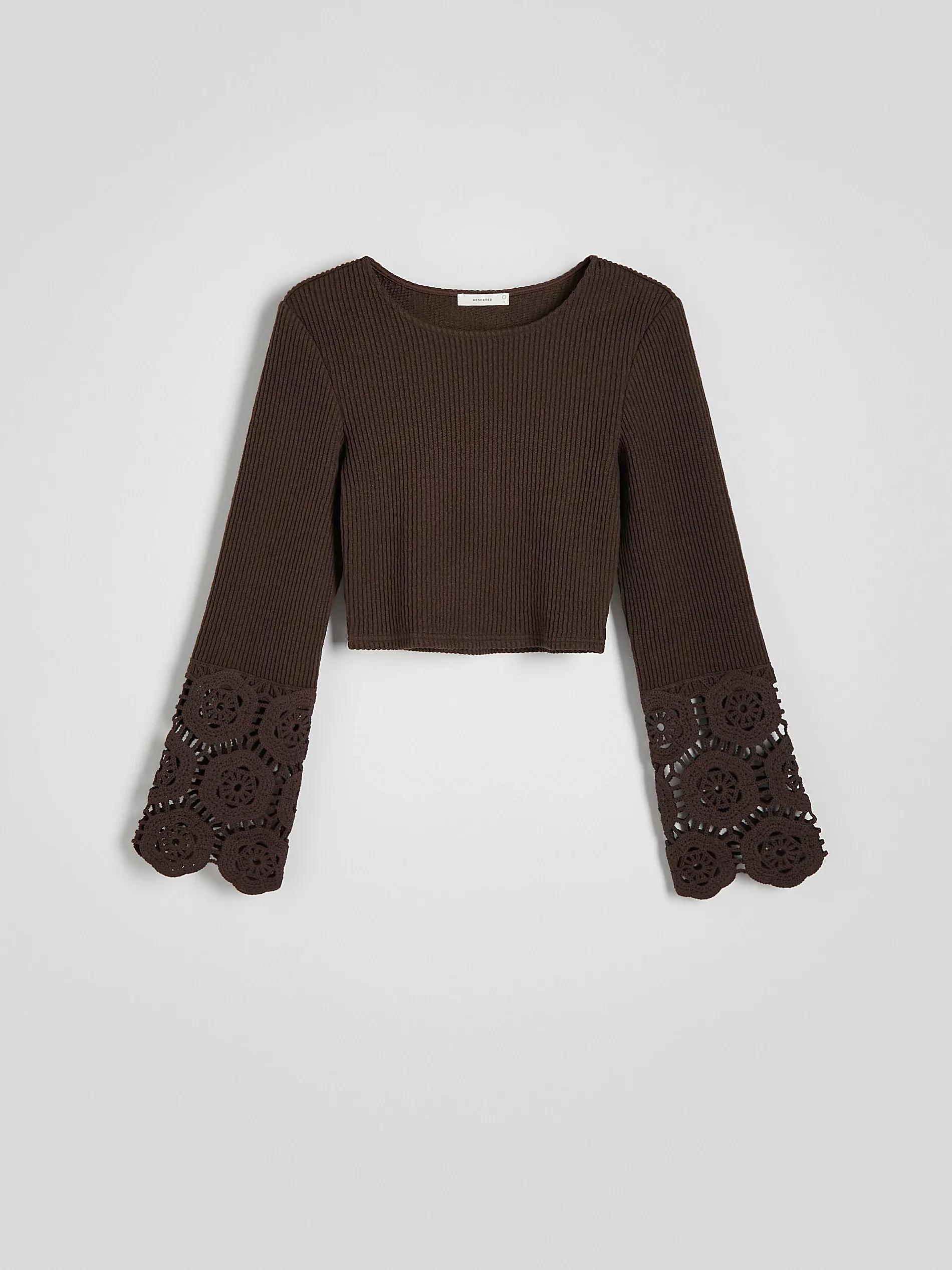 DARK BROWN LADIES` BLOUSE, , large image number 4
