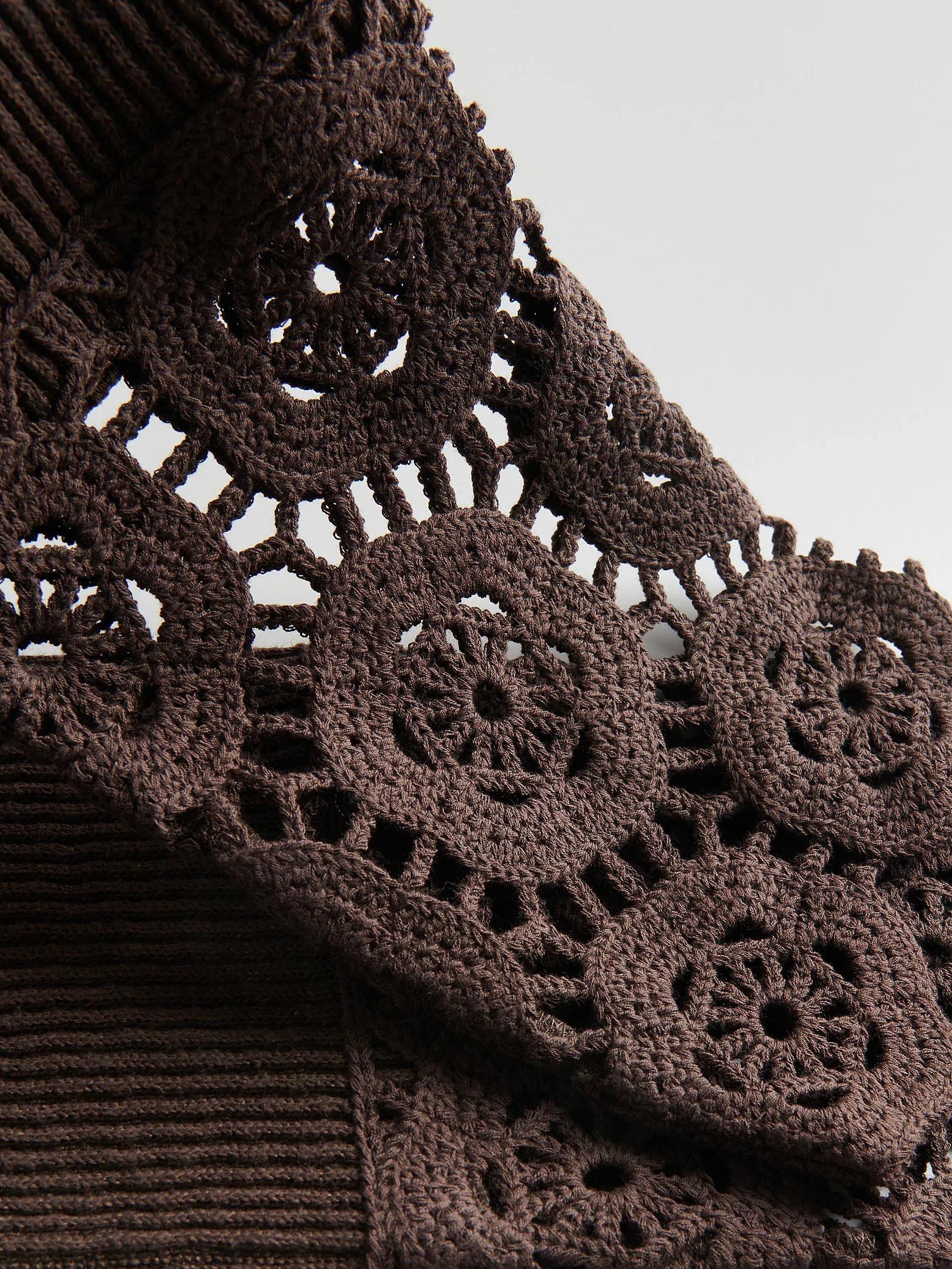 DARK BROWN LADIES` BLOUSE, , large image number 5