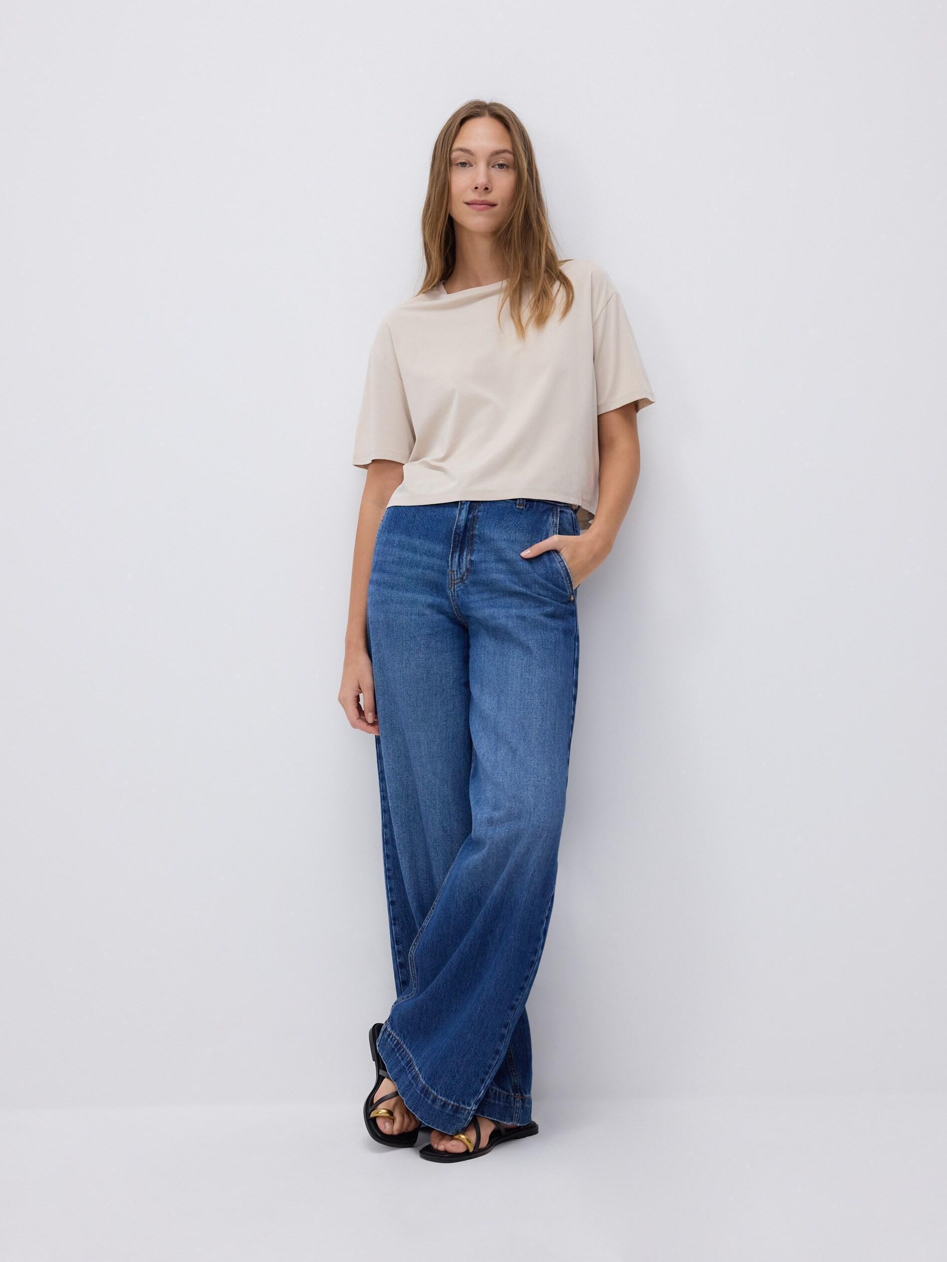 BEIGE Short modal T-shirt, Beige, large image number 3