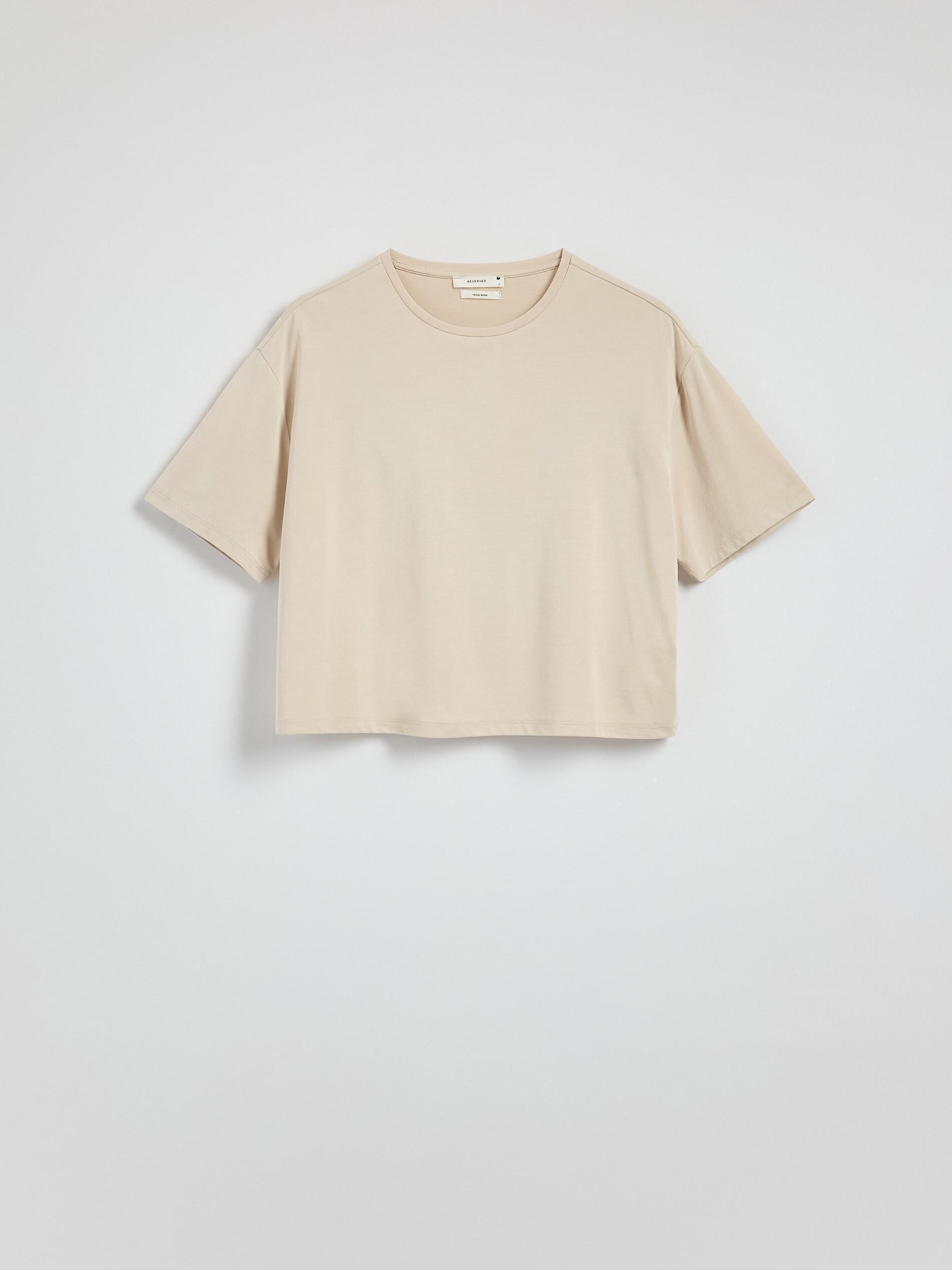BEIGE Short modal T-shirt, Beige, large image number 4