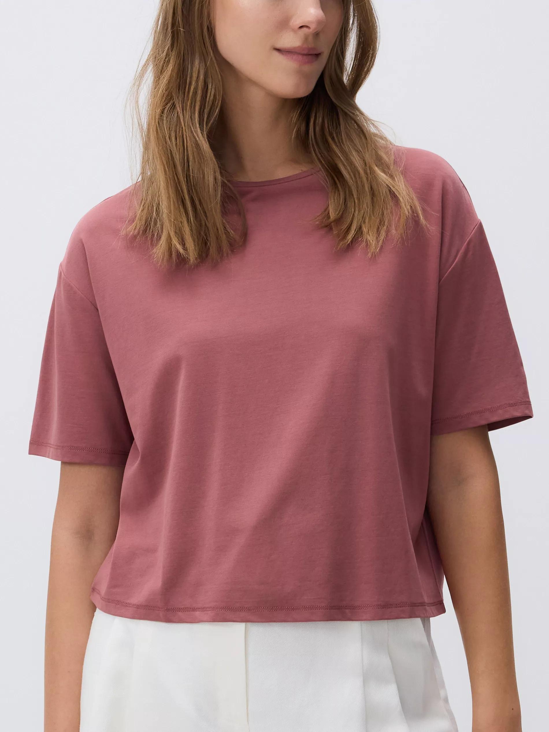 DUSTY ROSE Short modal T-shirt, , large image number 0