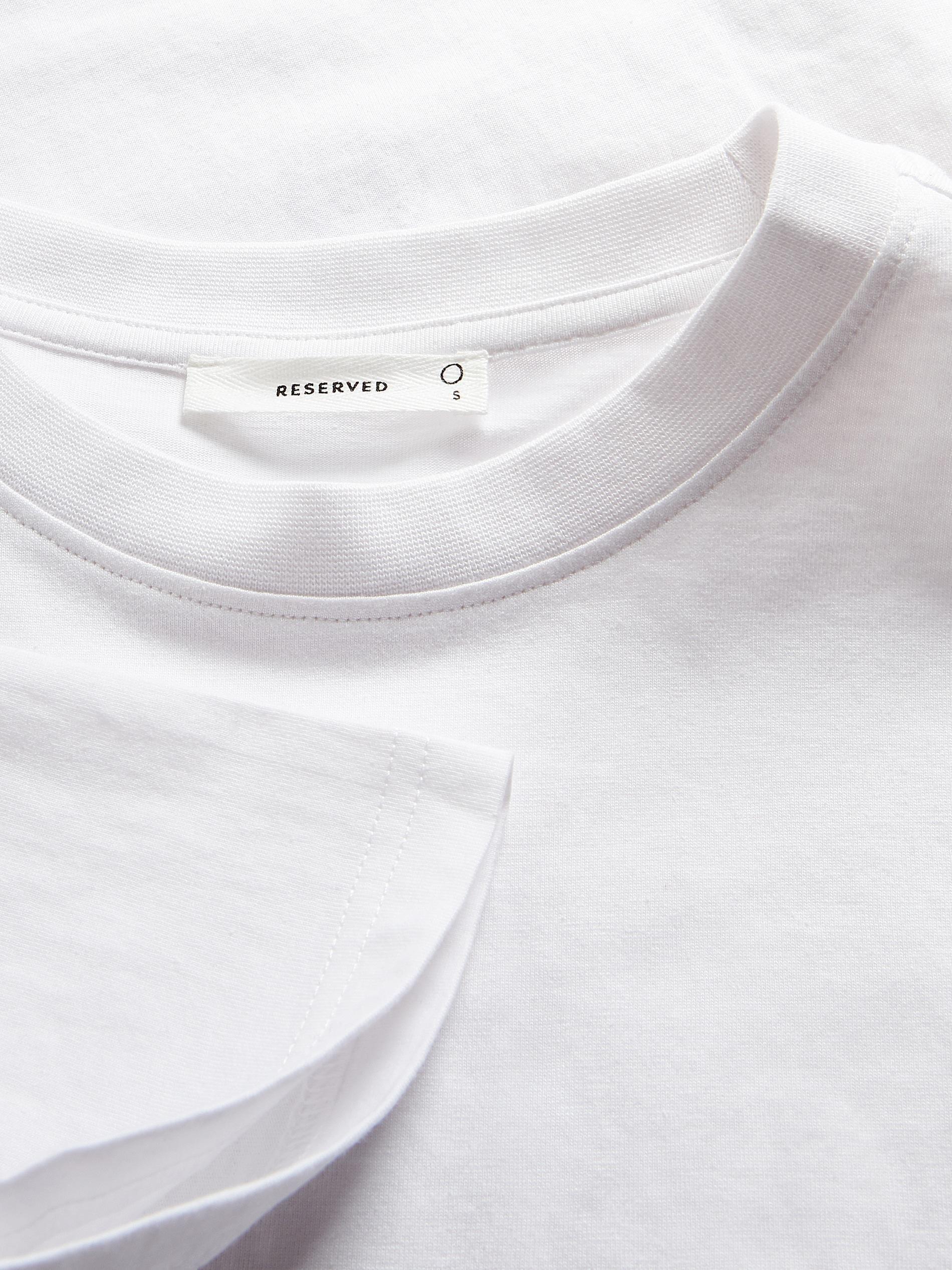 White Oversized T-Shirt With A High Cotton Content, , large image number 5