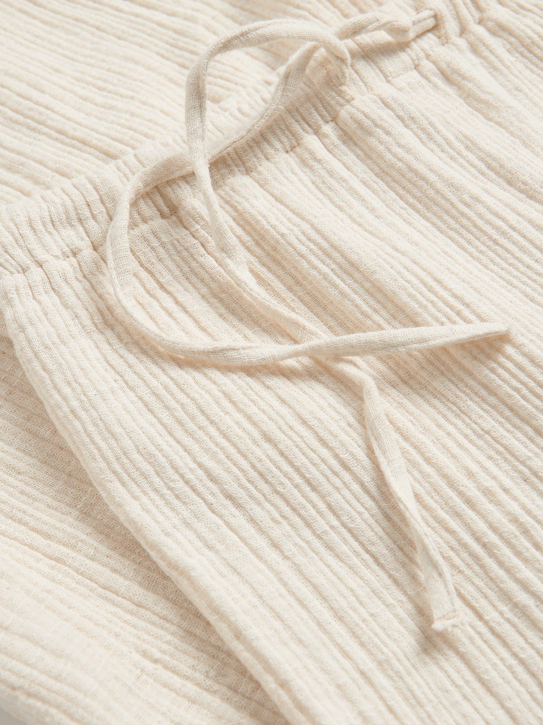 Beige Trousers With Linen Blend, Beige, large image number 5