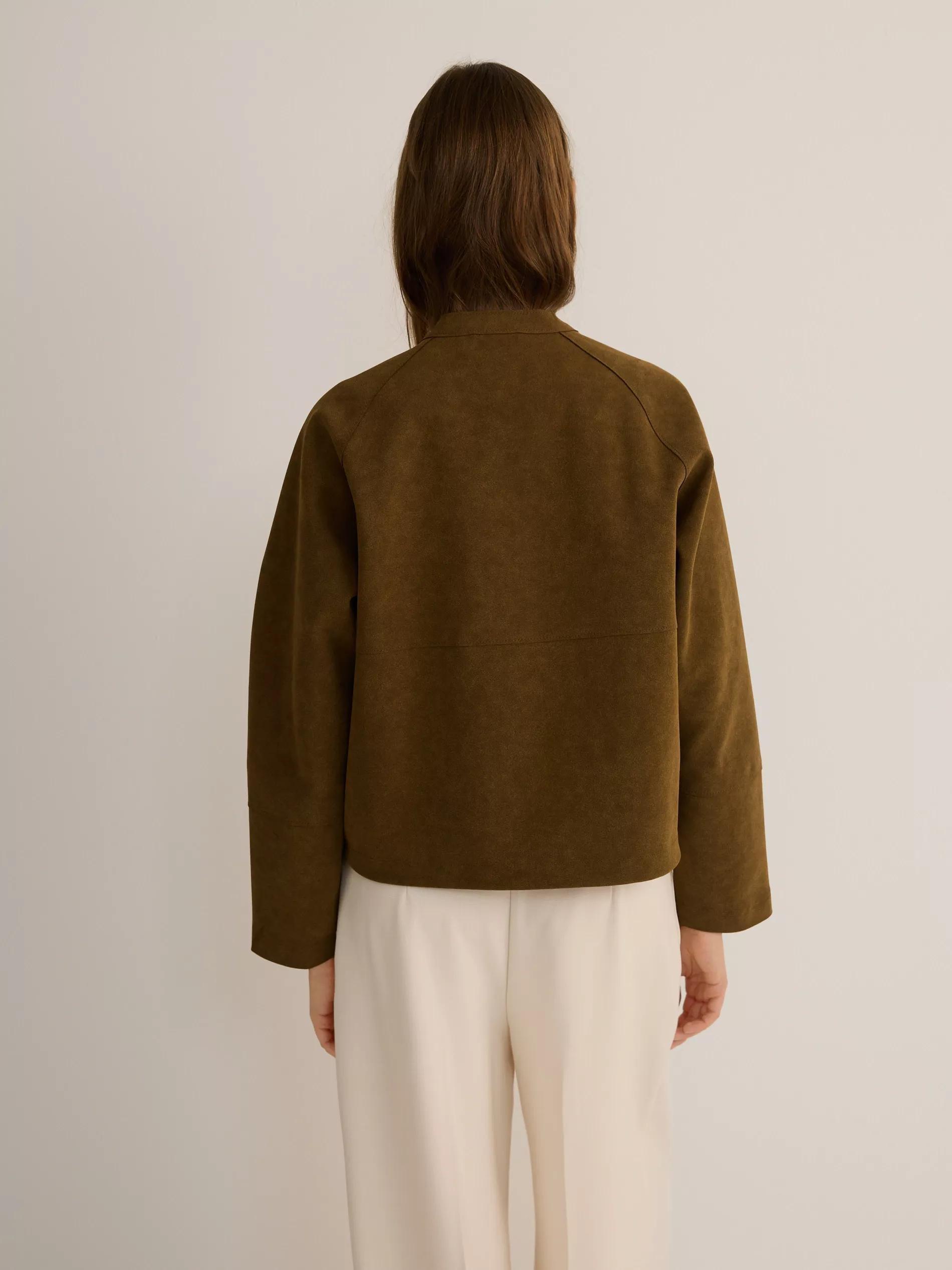 Brown Jacket In Suede Look, , large image number 1