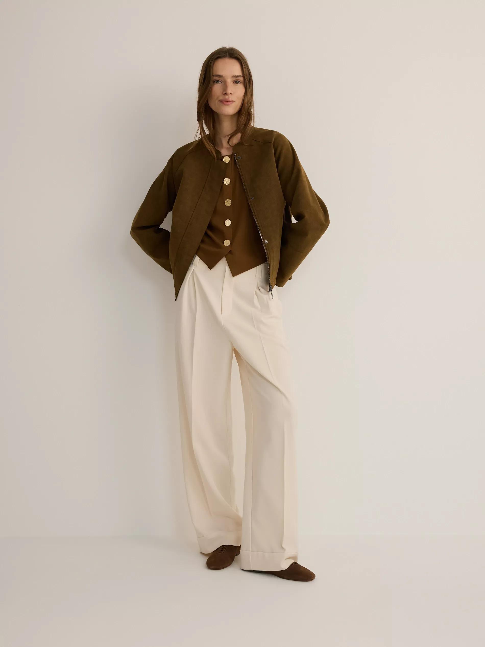 Brown Jacket In Suede Look, , large image number 3
