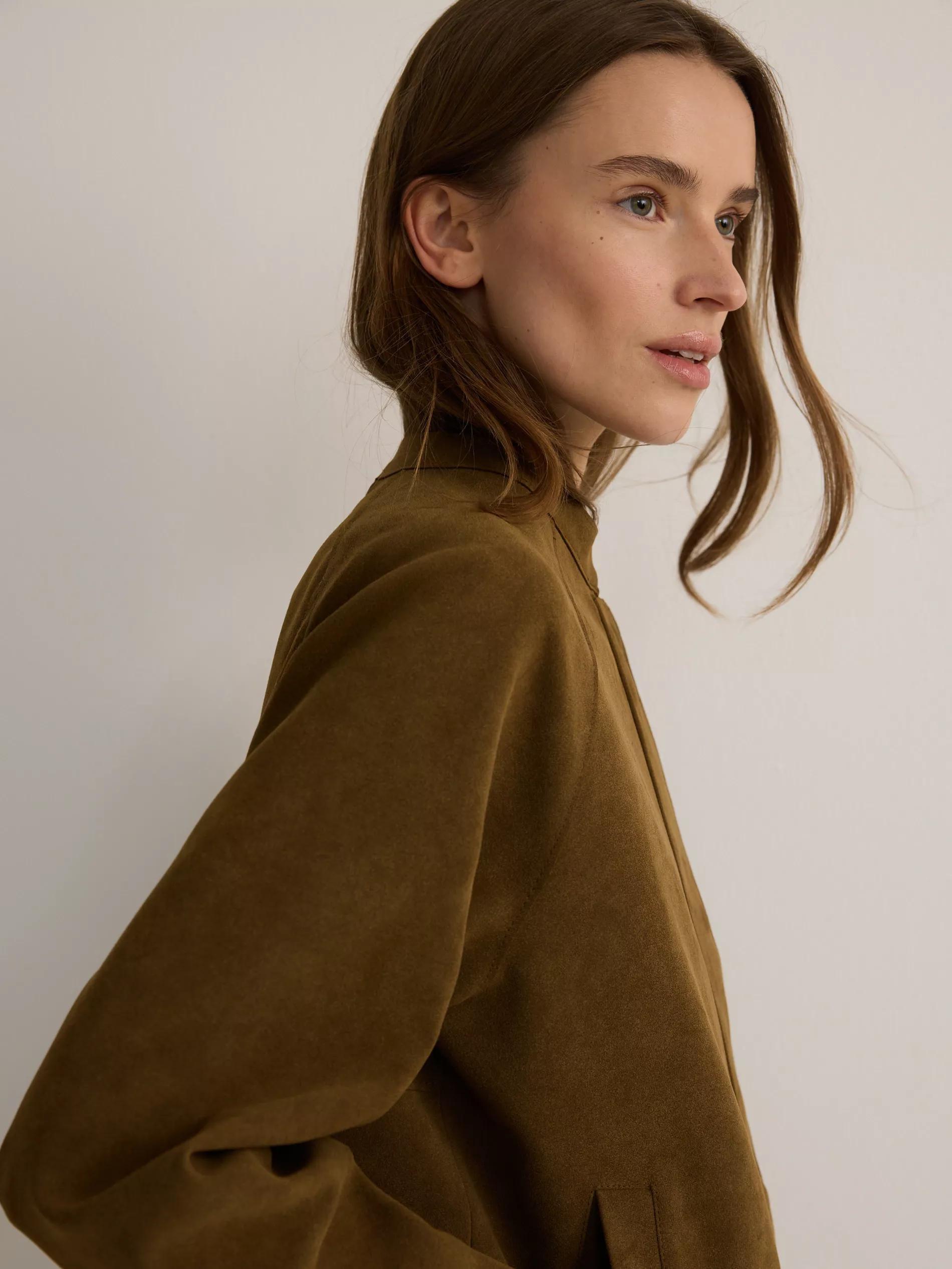 Brown Jacket In Suede Look, , large image number 4