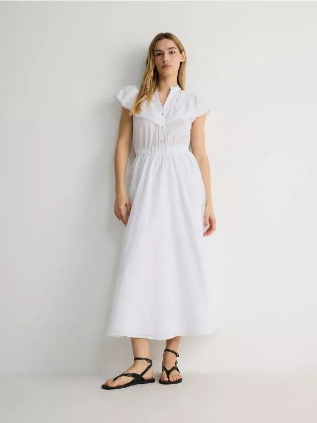 White Embroidered Dress, , large image number 0